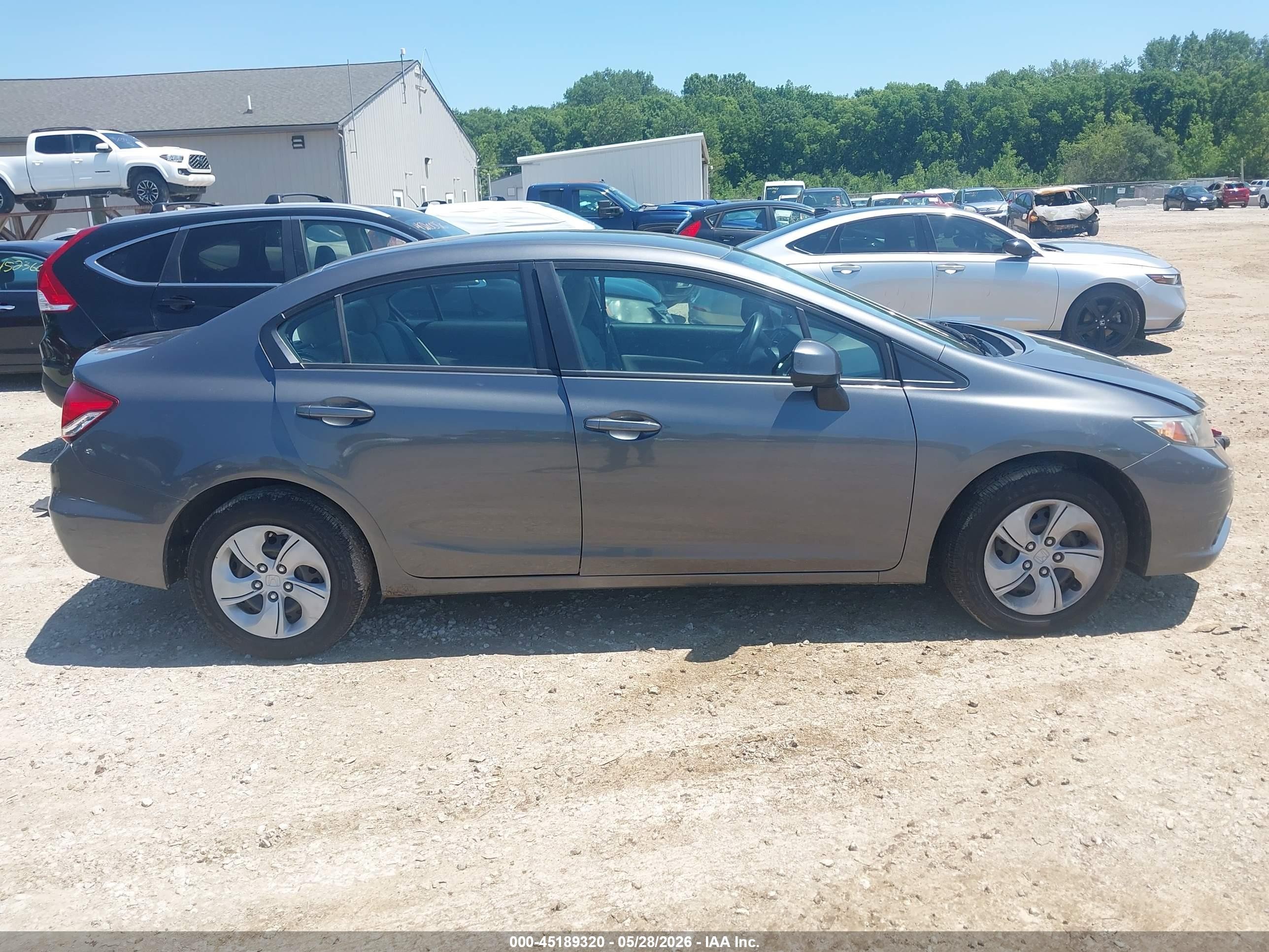 2013 Honda Civic Lx Gray vin: 19XFB2F56DE036730