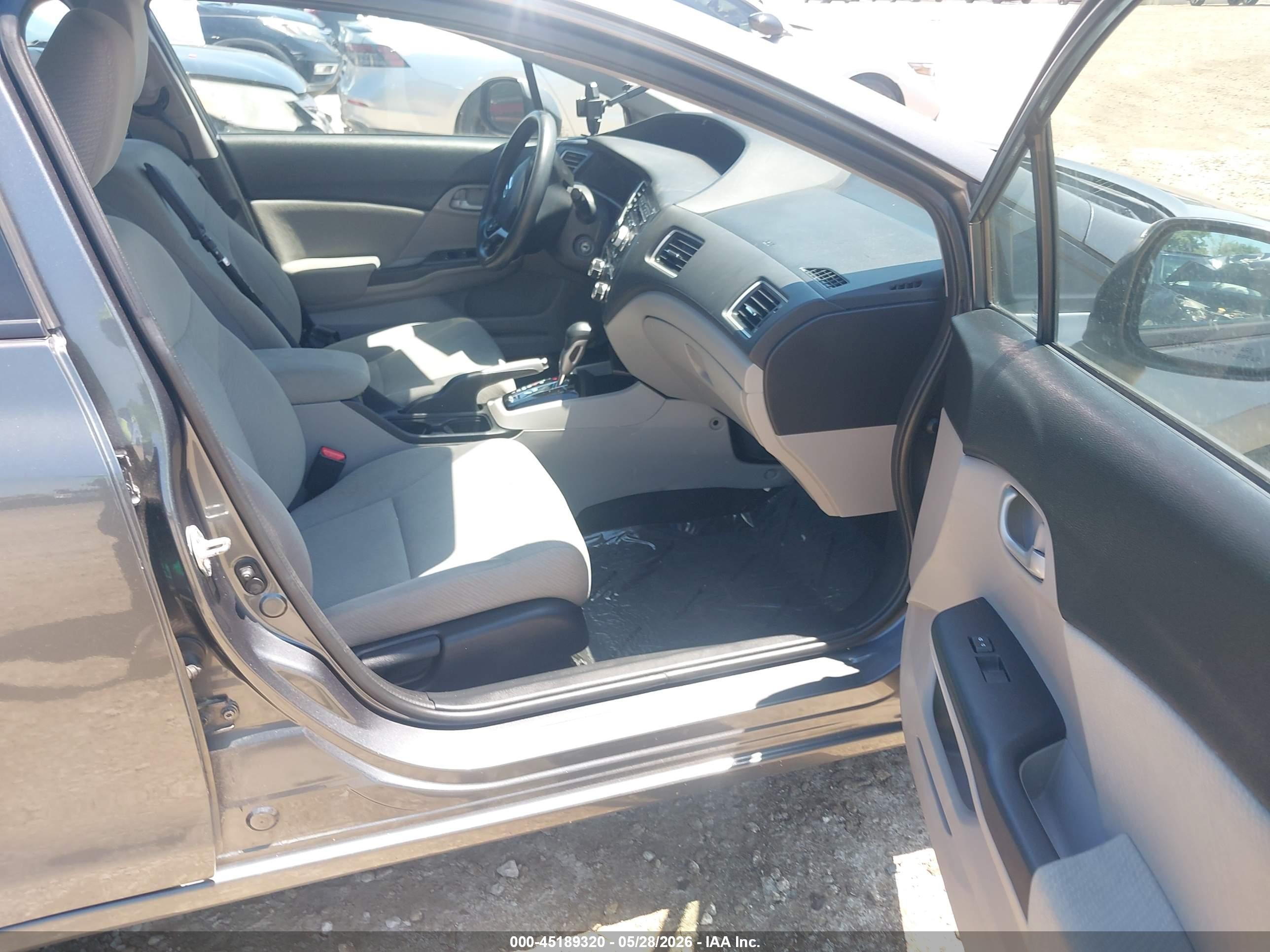 2013 Honda Civic Lx Gray vin: 19XFB2F56DE036730