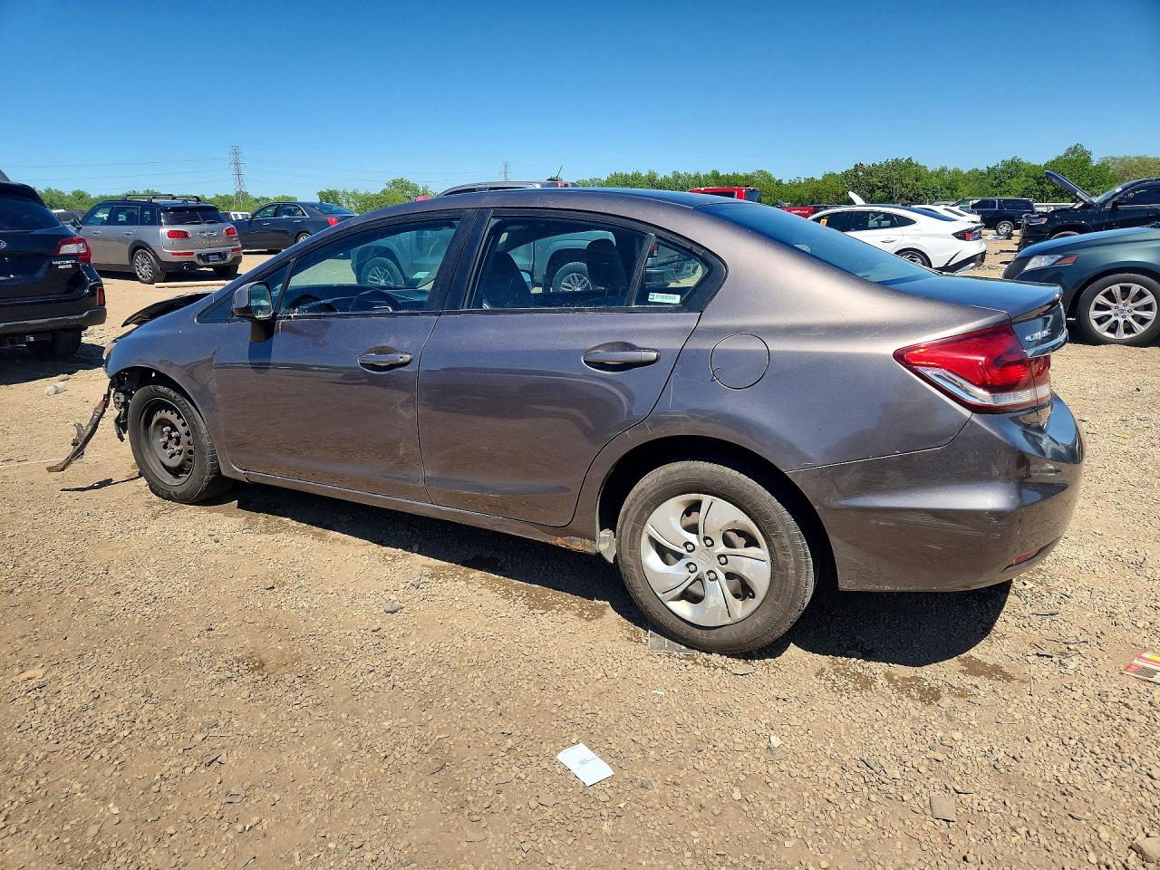 2013 Honda Civic Lx Gray vin: 19XFB2F56DE040891