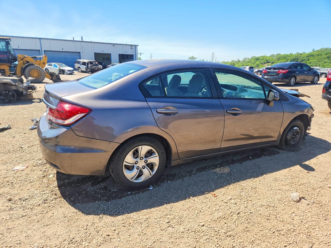 2013 Honda Civic Lx Gray vin: 19XFB2F56DE040891