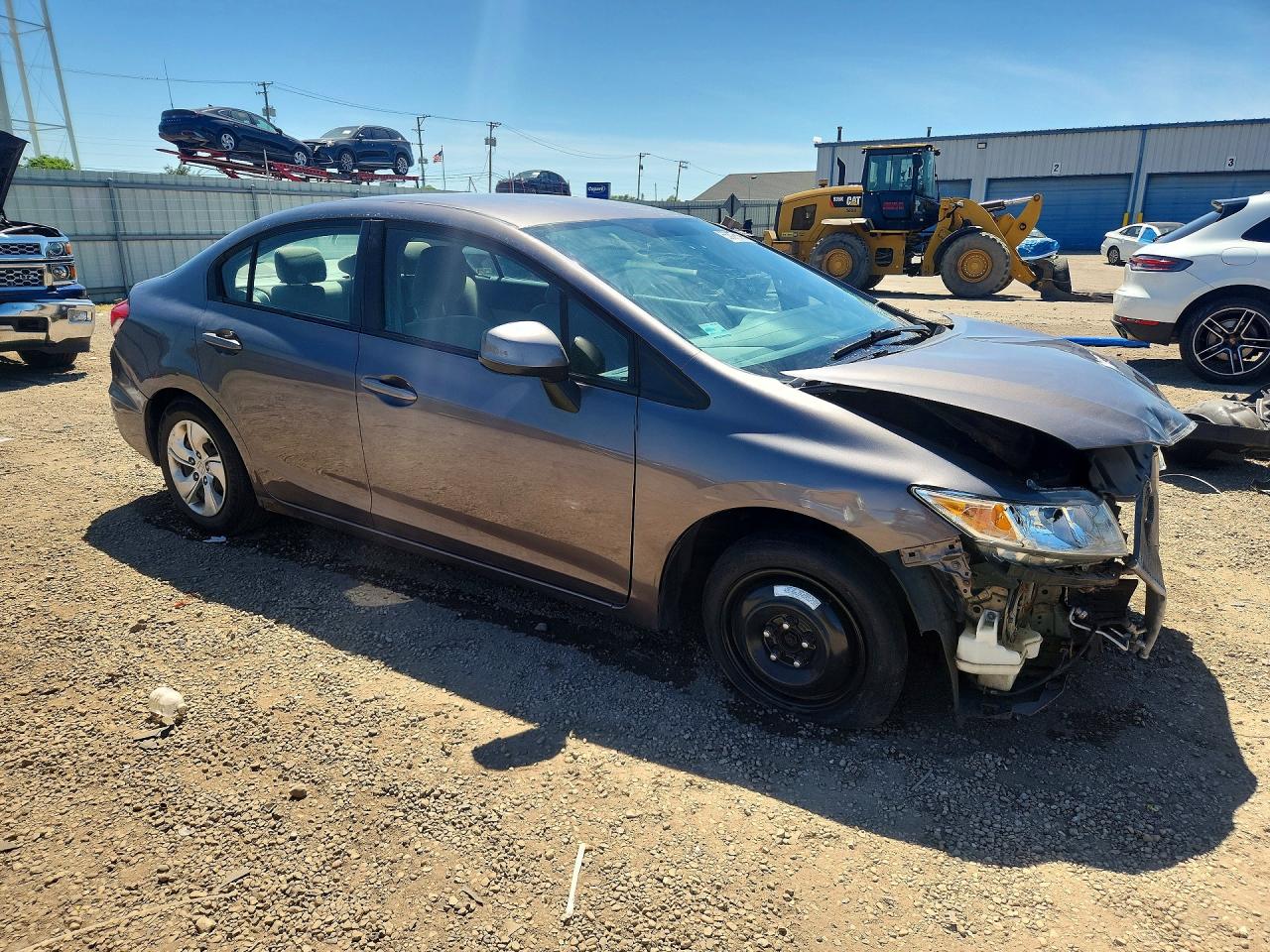2013 Honda Civic Lx Gray vin: 19XFB2F56DE040891