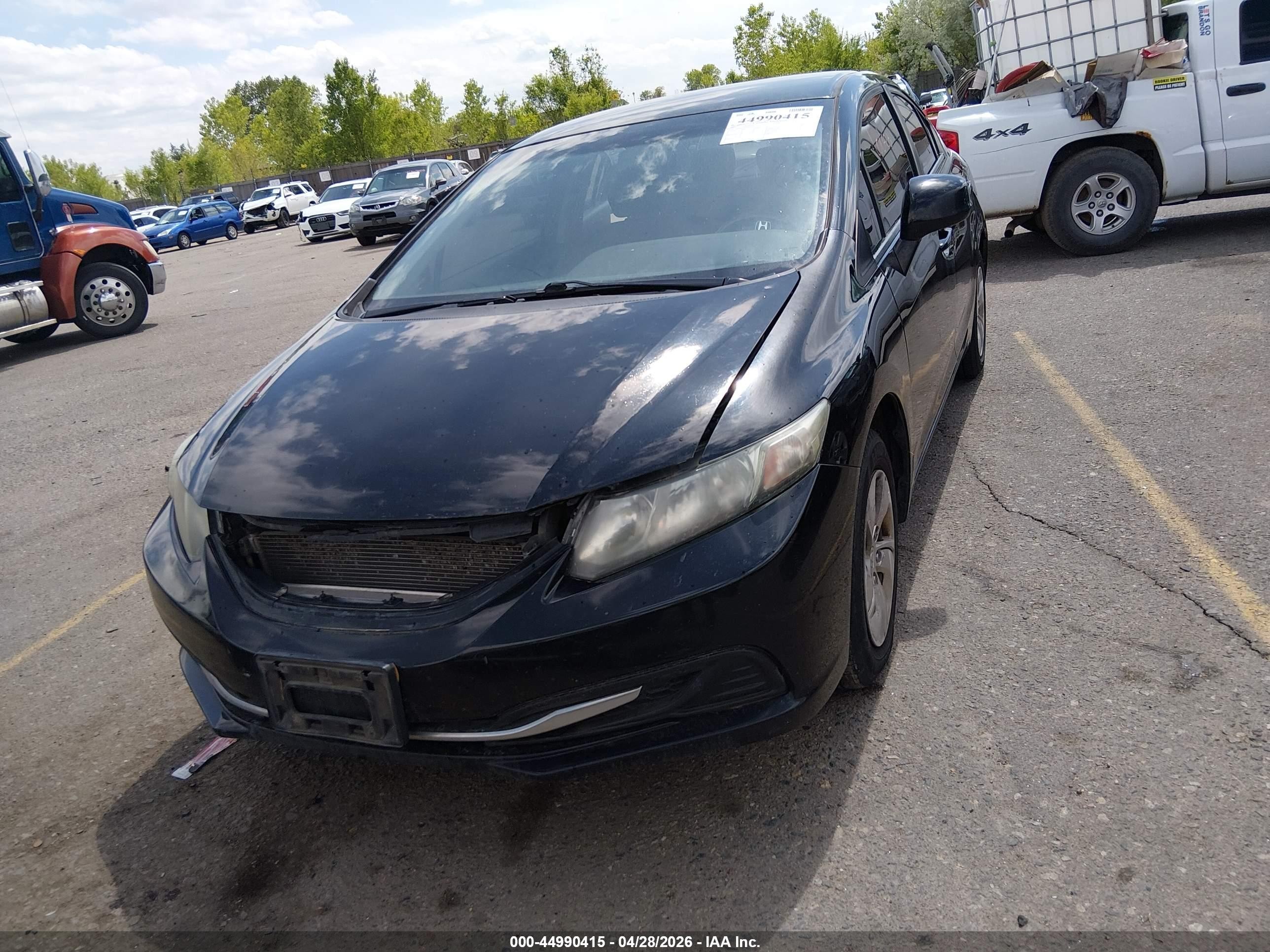 2013 Honda Civic Lx Черный vin: 19XFB2F56DE043709