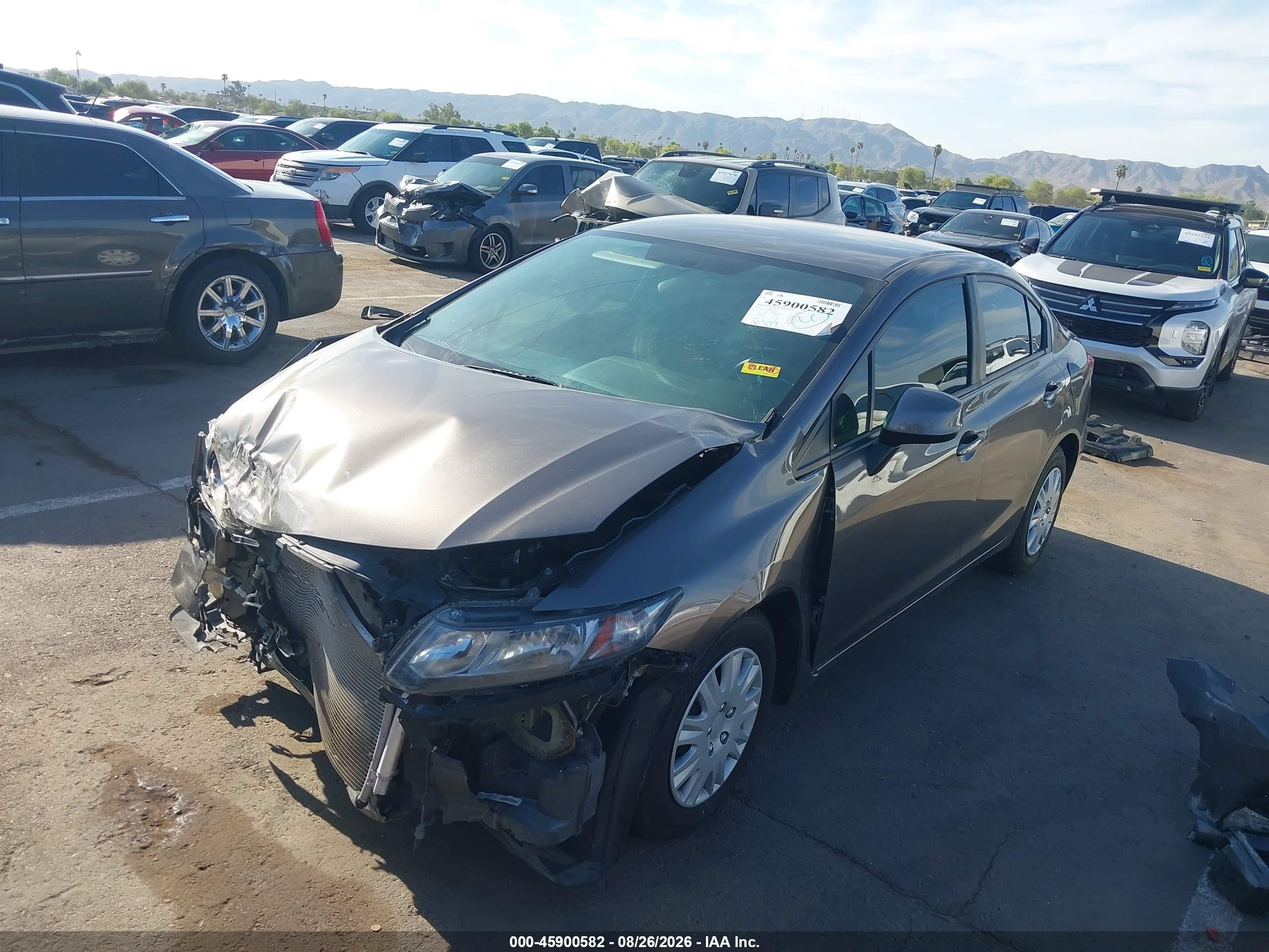 2013 Honda Civic Lx Gray vin: 19XFB2F56DE044732