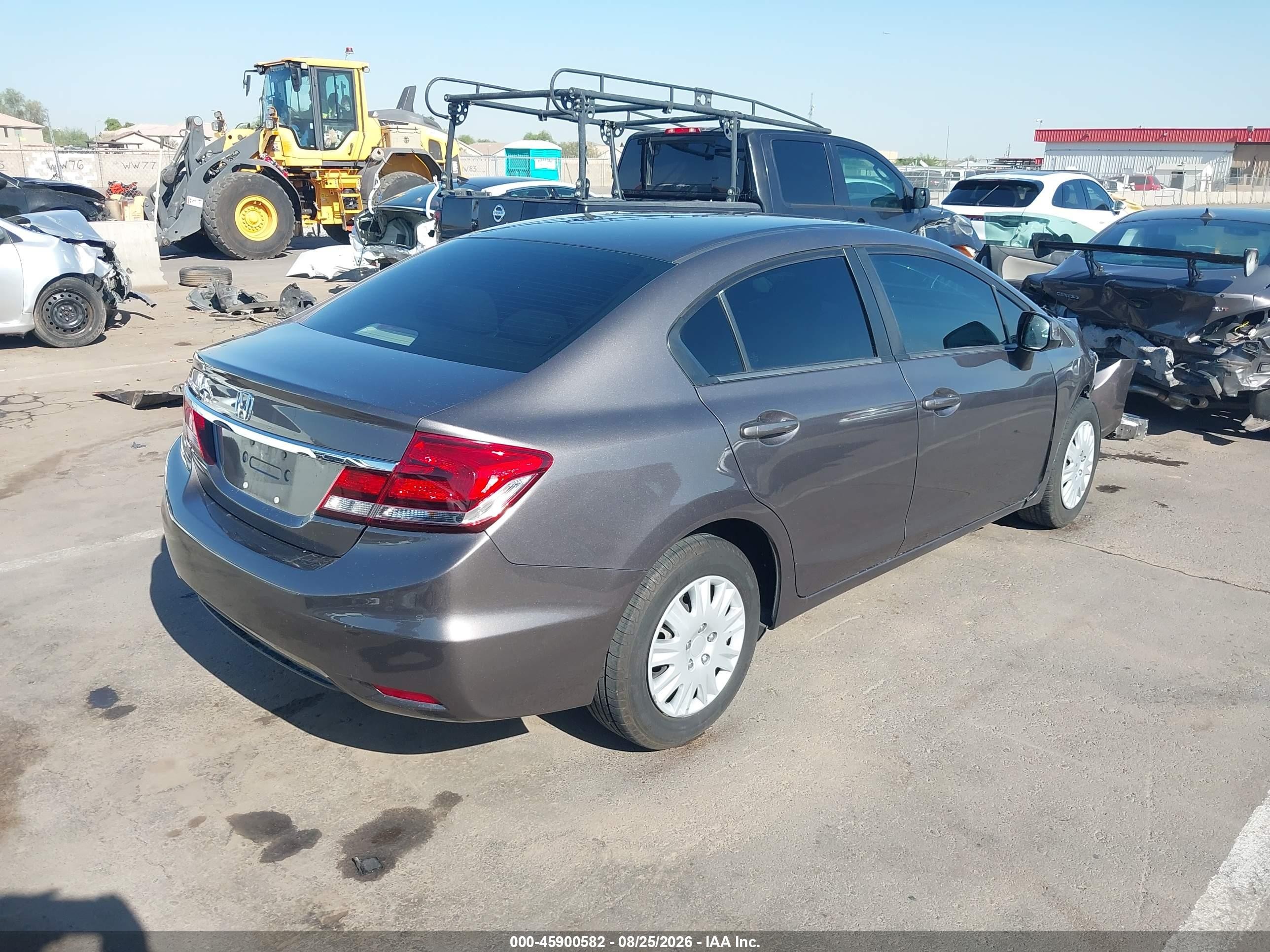 2013 Honda Civic Lx Gray vin: 19XFB2F56DE044732