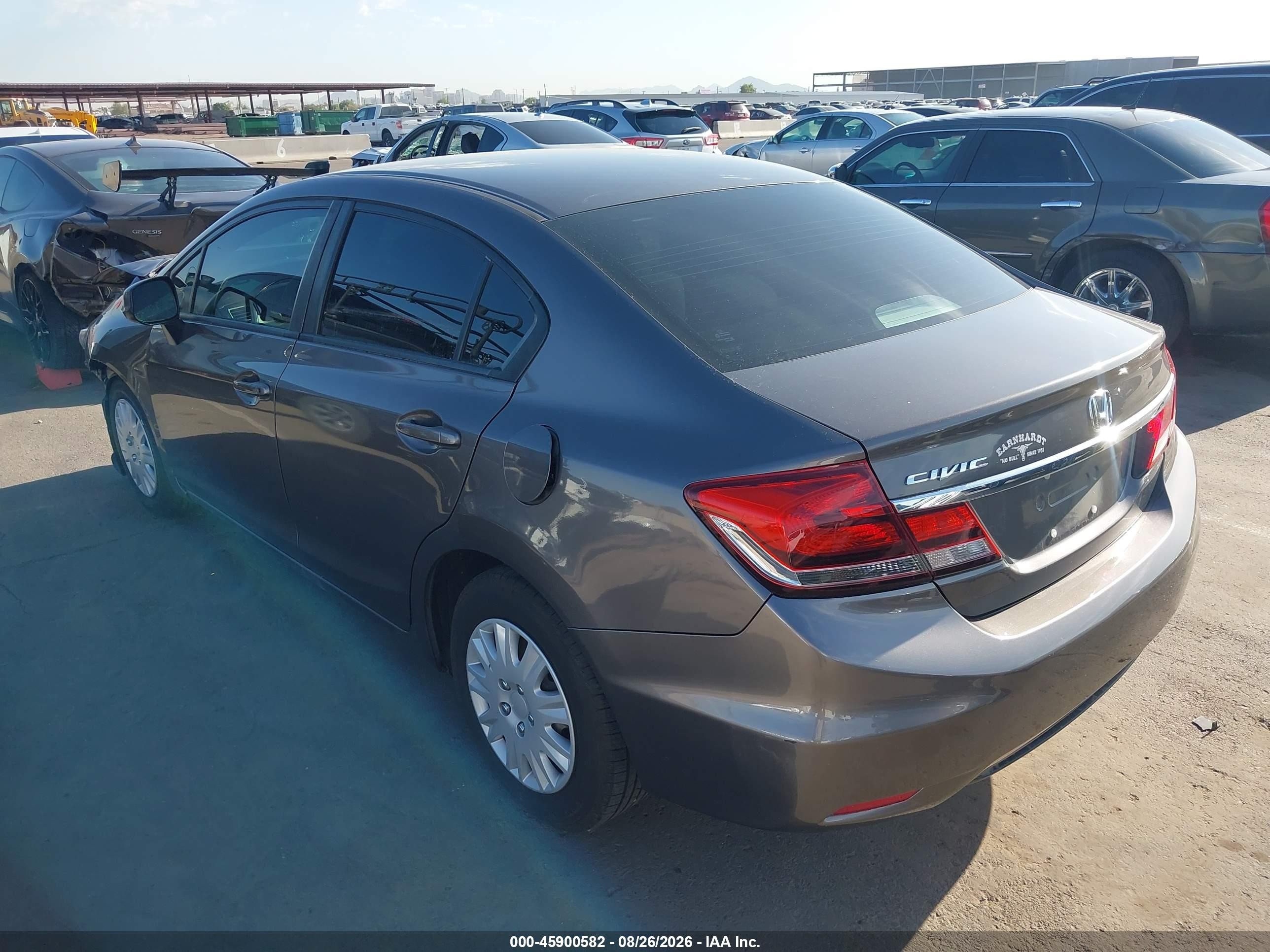 2013 Honda Civic Lx Gray vin: 19XFB2F56DE044732