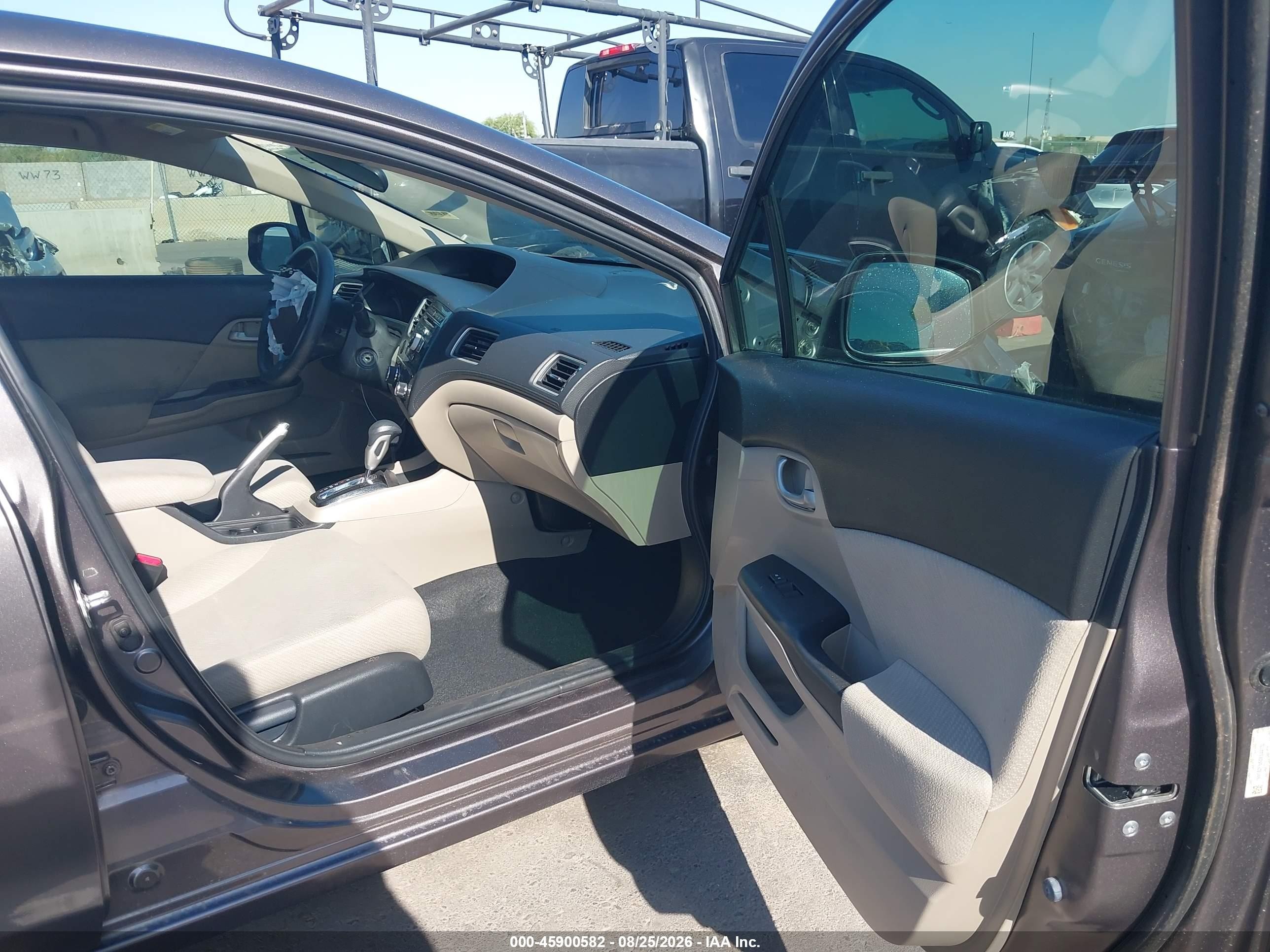 2013 Honda Civic Lx Gray vin: 19XFB2F56DE044732