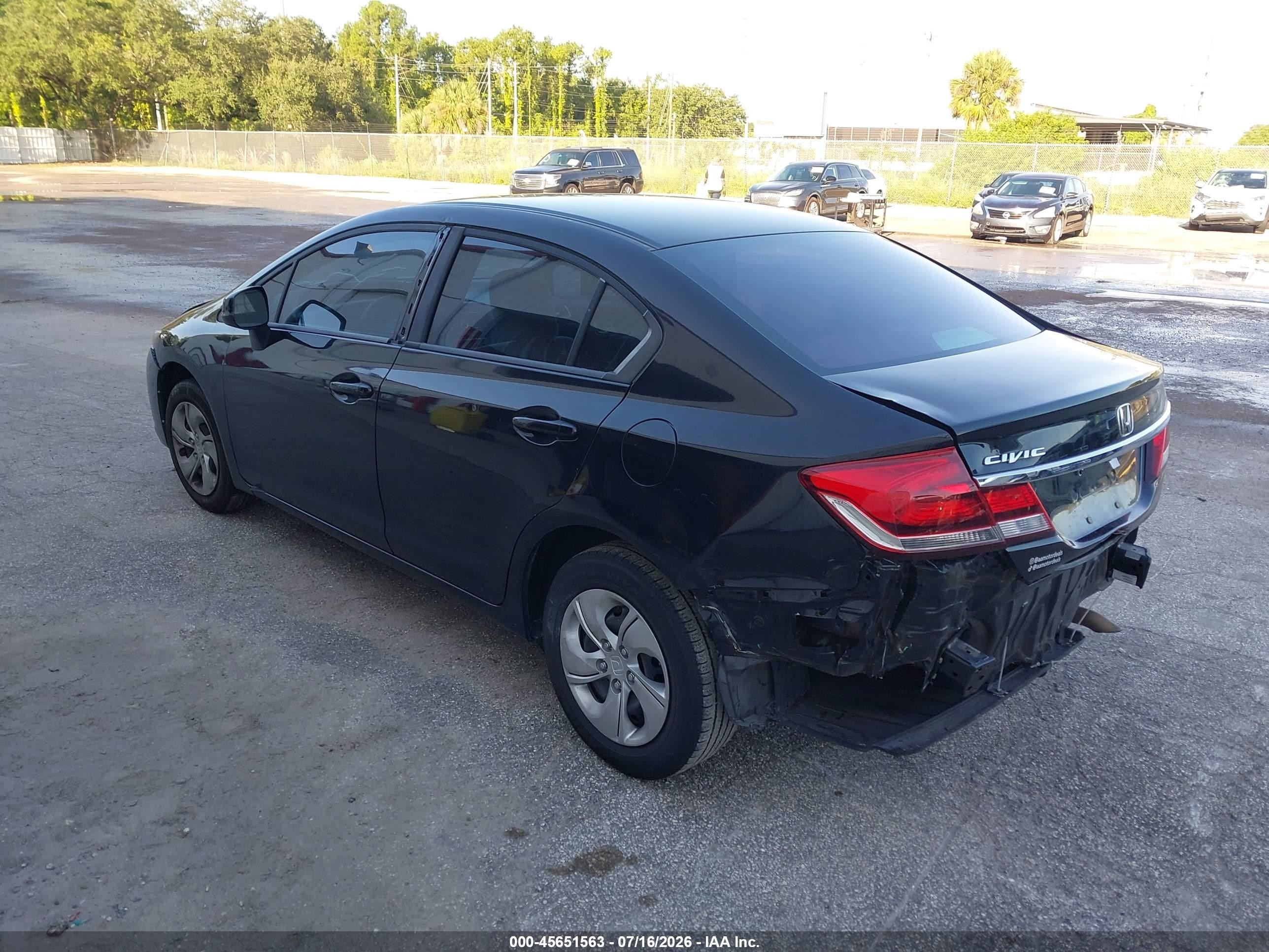2013 Honda Civic Lx Черный vin: 19XFB2F56DE052264