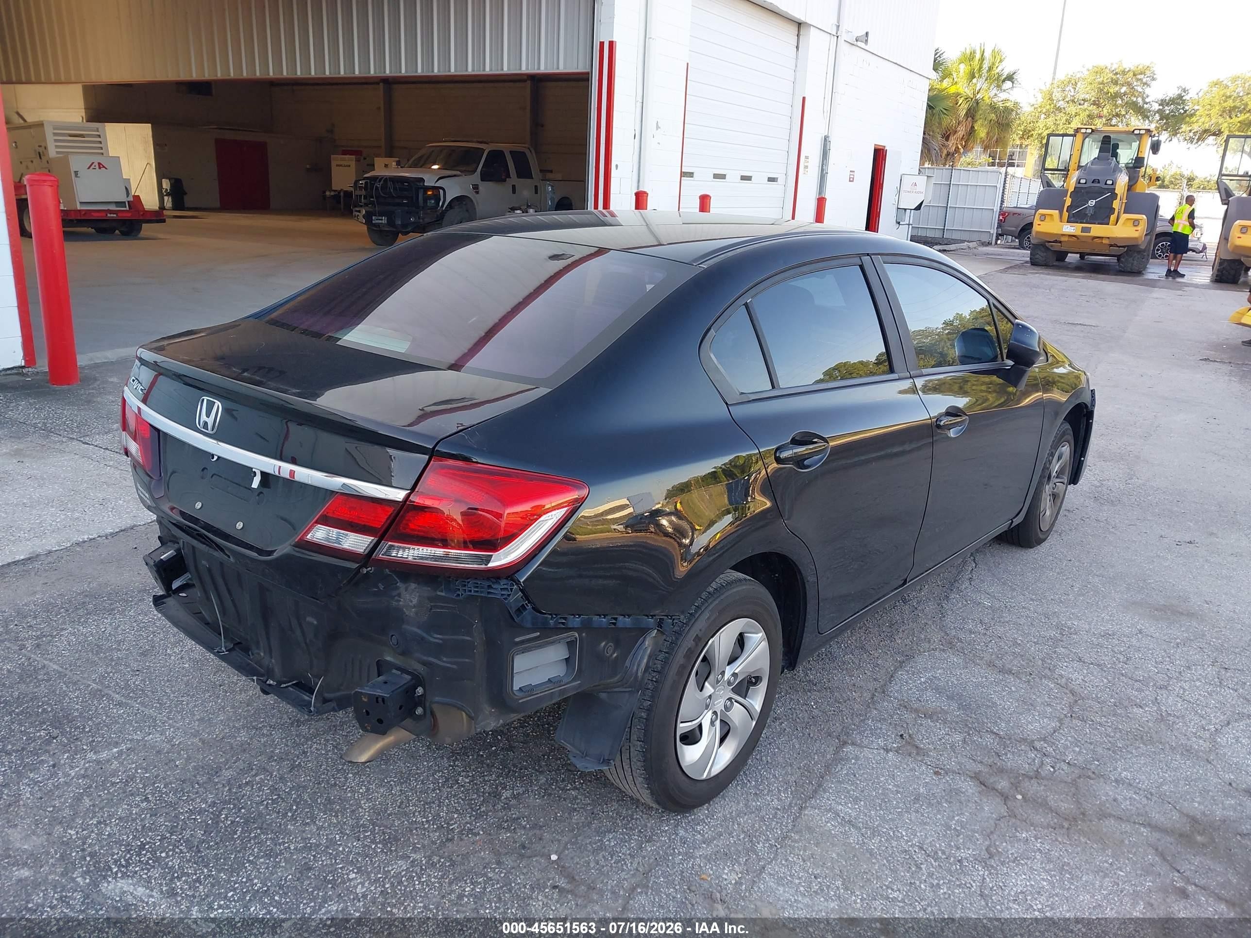 2013 Honda Civic Lx Черный vin: 19XFB2F56DE052264