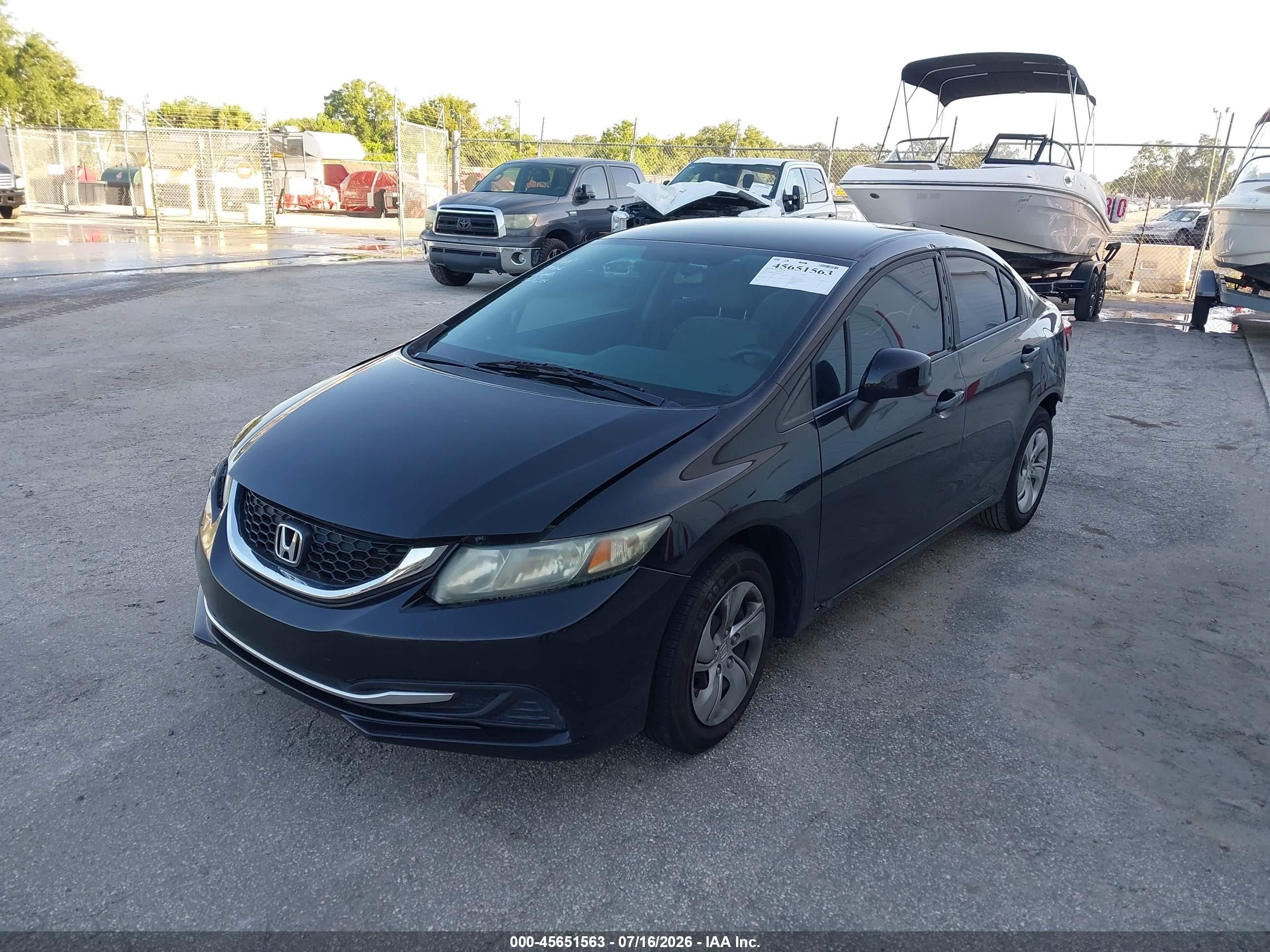 2013 Honda Civic Lx Черный vin: 19XFB2F56DE052264
