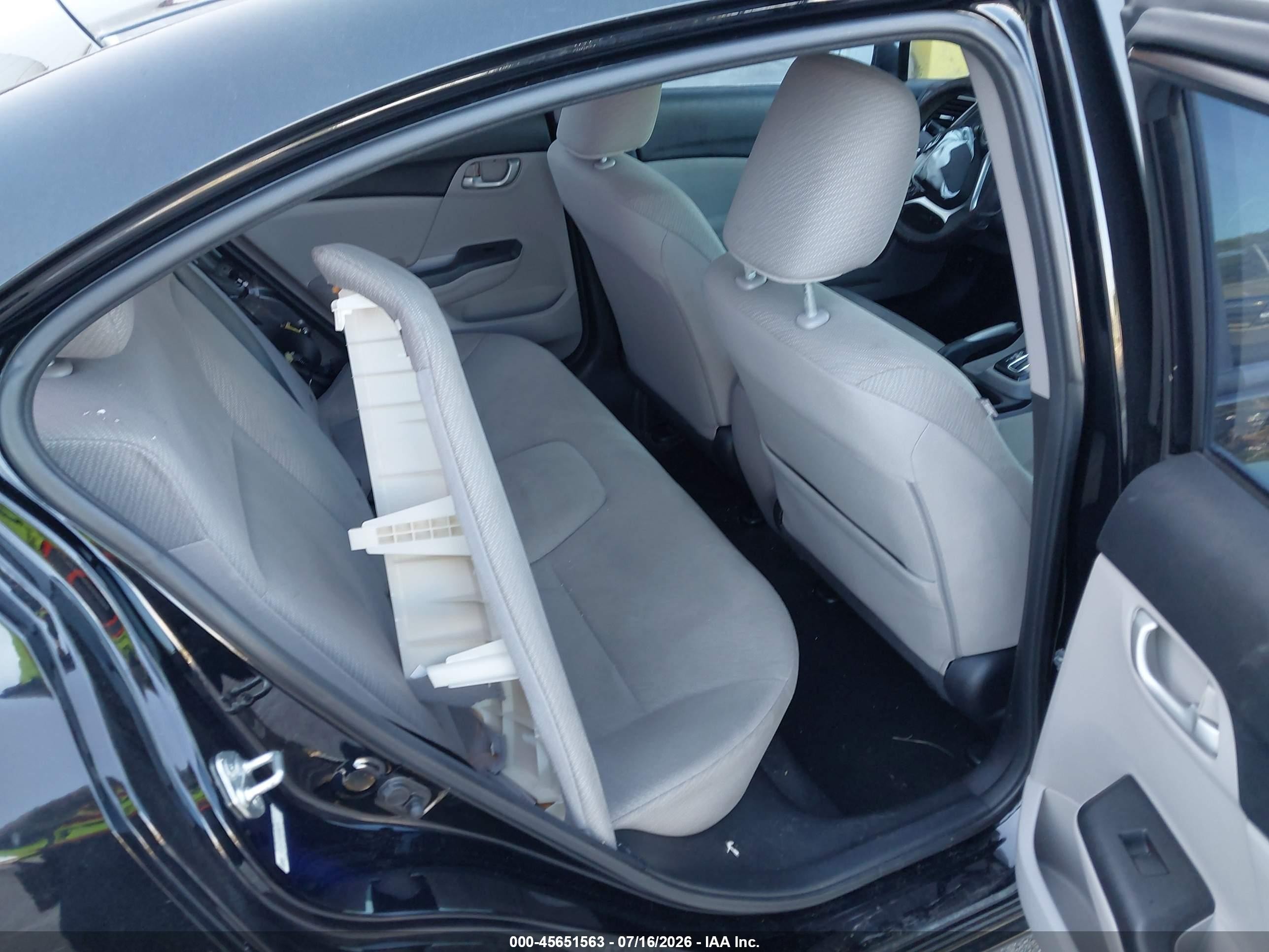 2013 Honda Civic Lx Черный vin: 19XFB2F56DE052264