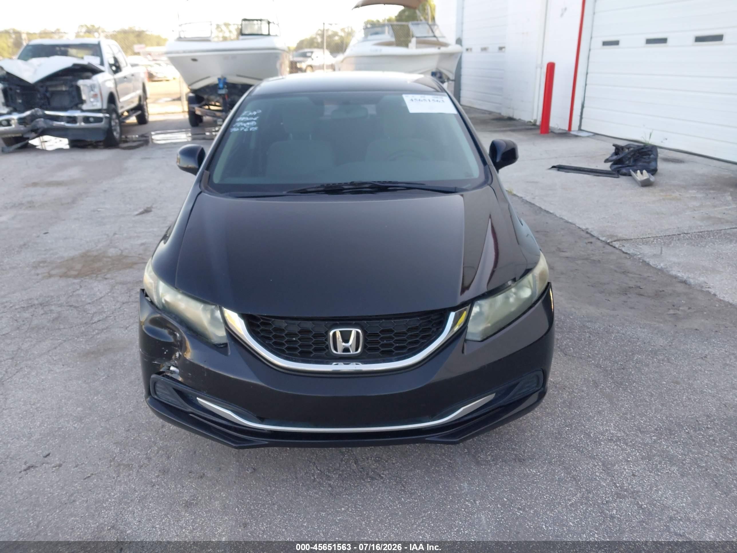 2013 Honda Civic Lx Черный vin: 19XFB2F56DE052264