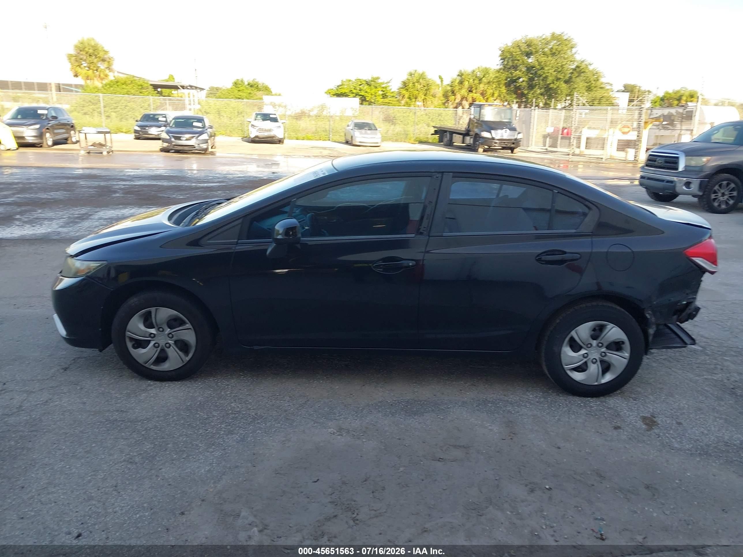 2013 Honda Civic Lx Черный vin: 19XFB2F56DE052264