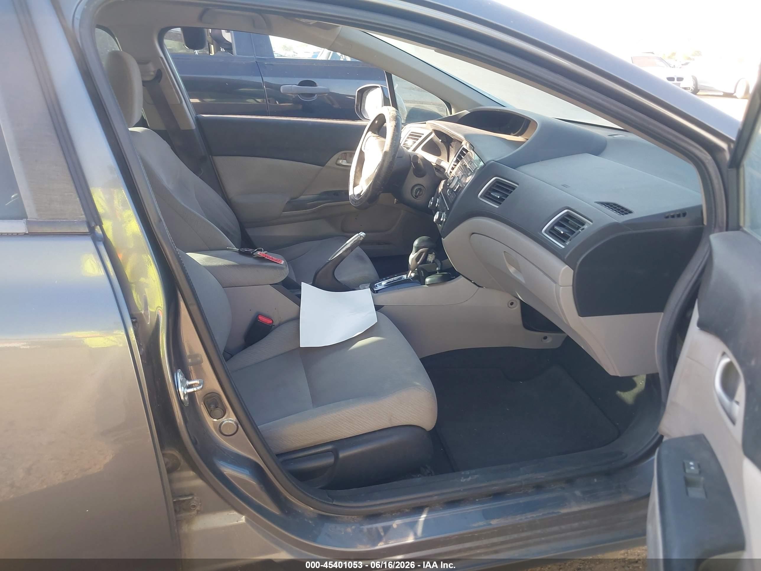 2013 Honda Civic Lx Gray vin: 19XFB2F56DE054032