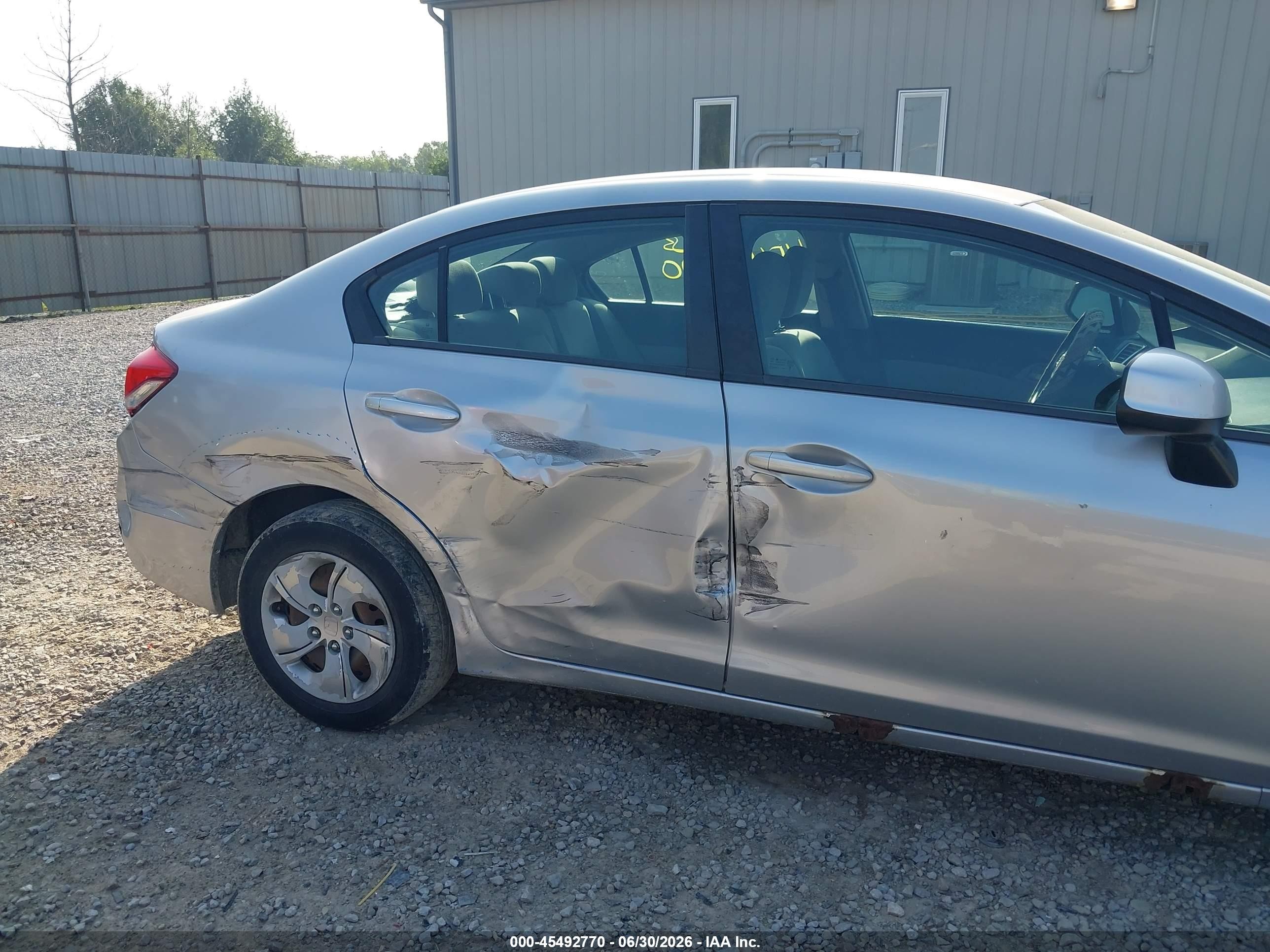 2013 Honda Civic Lx Silver vin: 19XFB2F56DE069274