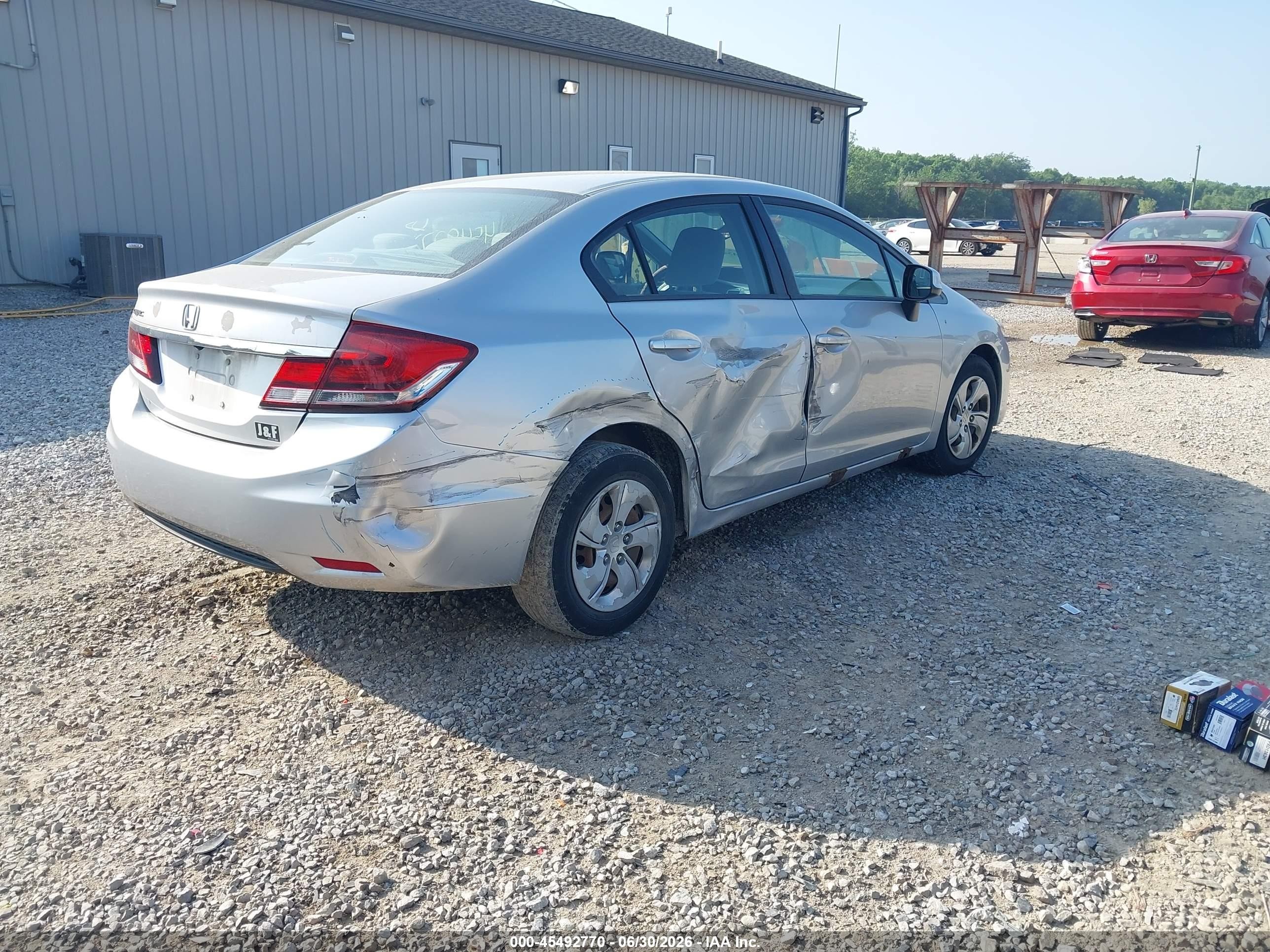 2013 Honda Civic Lx Silver vin: 19XFB2F56DE069274