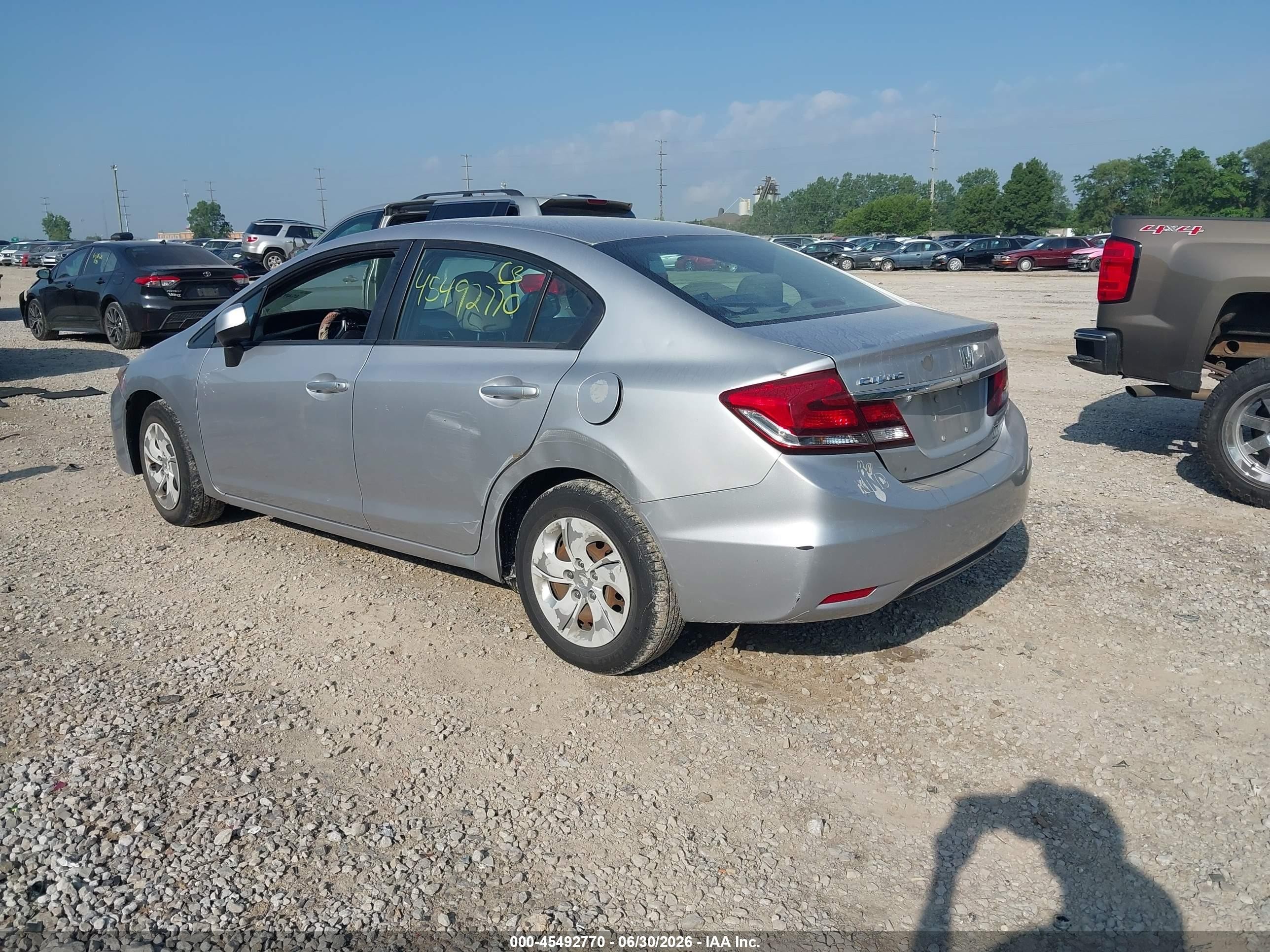 2013 Honda Civic Lx Silver vin: 19XFB2F56DE069274
