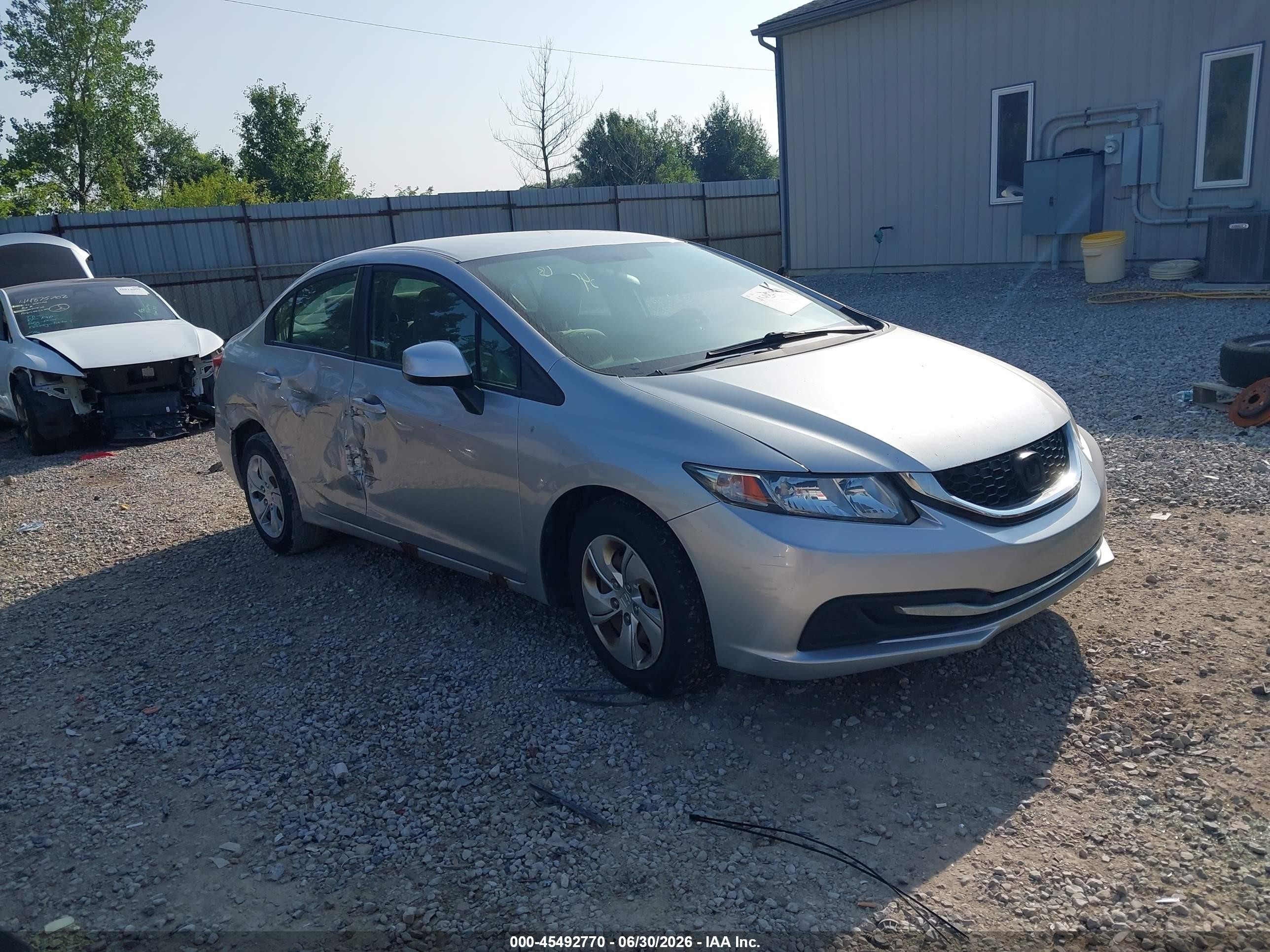 2013 Honda Civic Lx Silver vin: 19XFB2F56DE069274