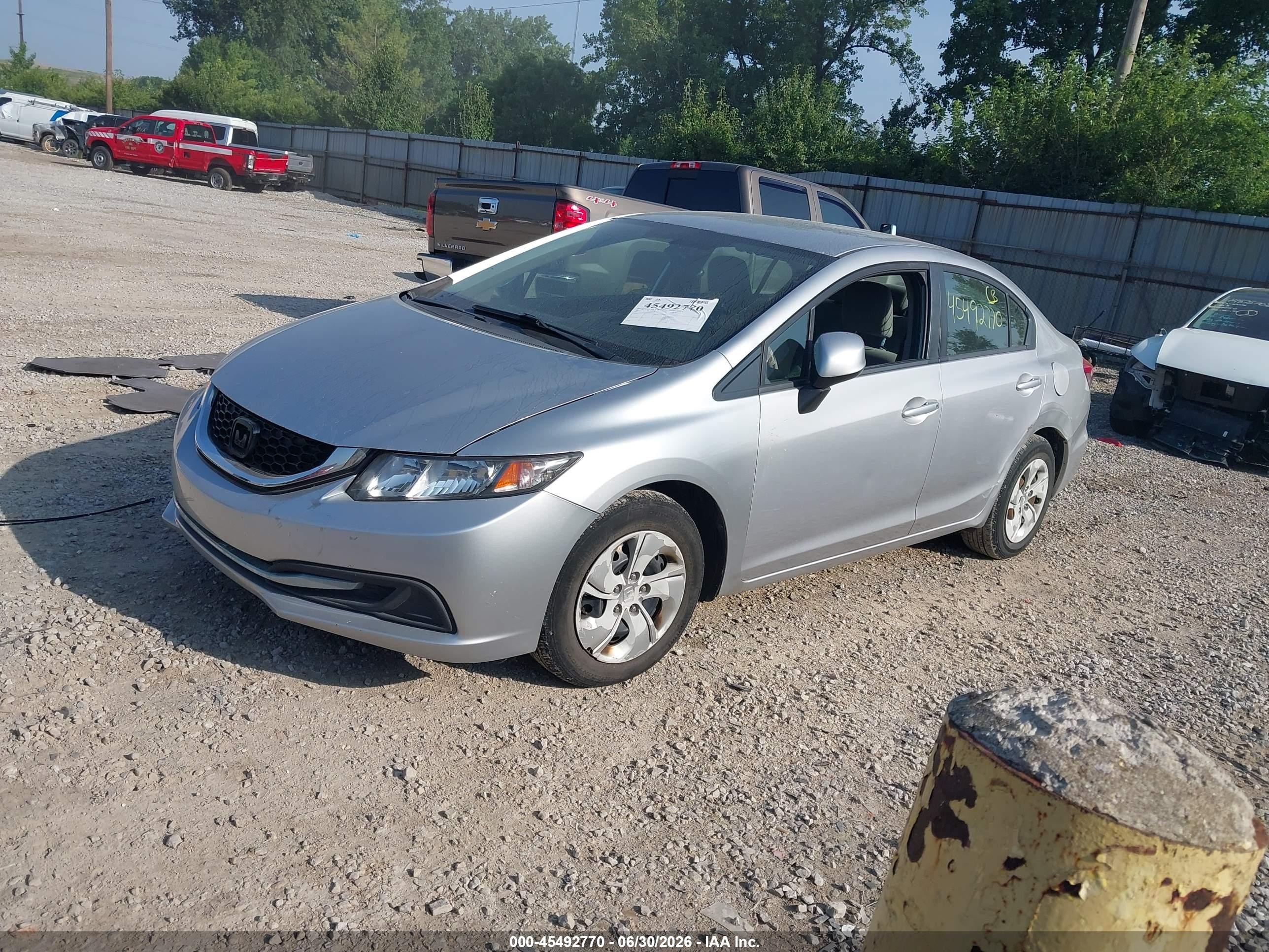 2013 Honda Civic Lx Silver vin: 19XFB2F56DE069274