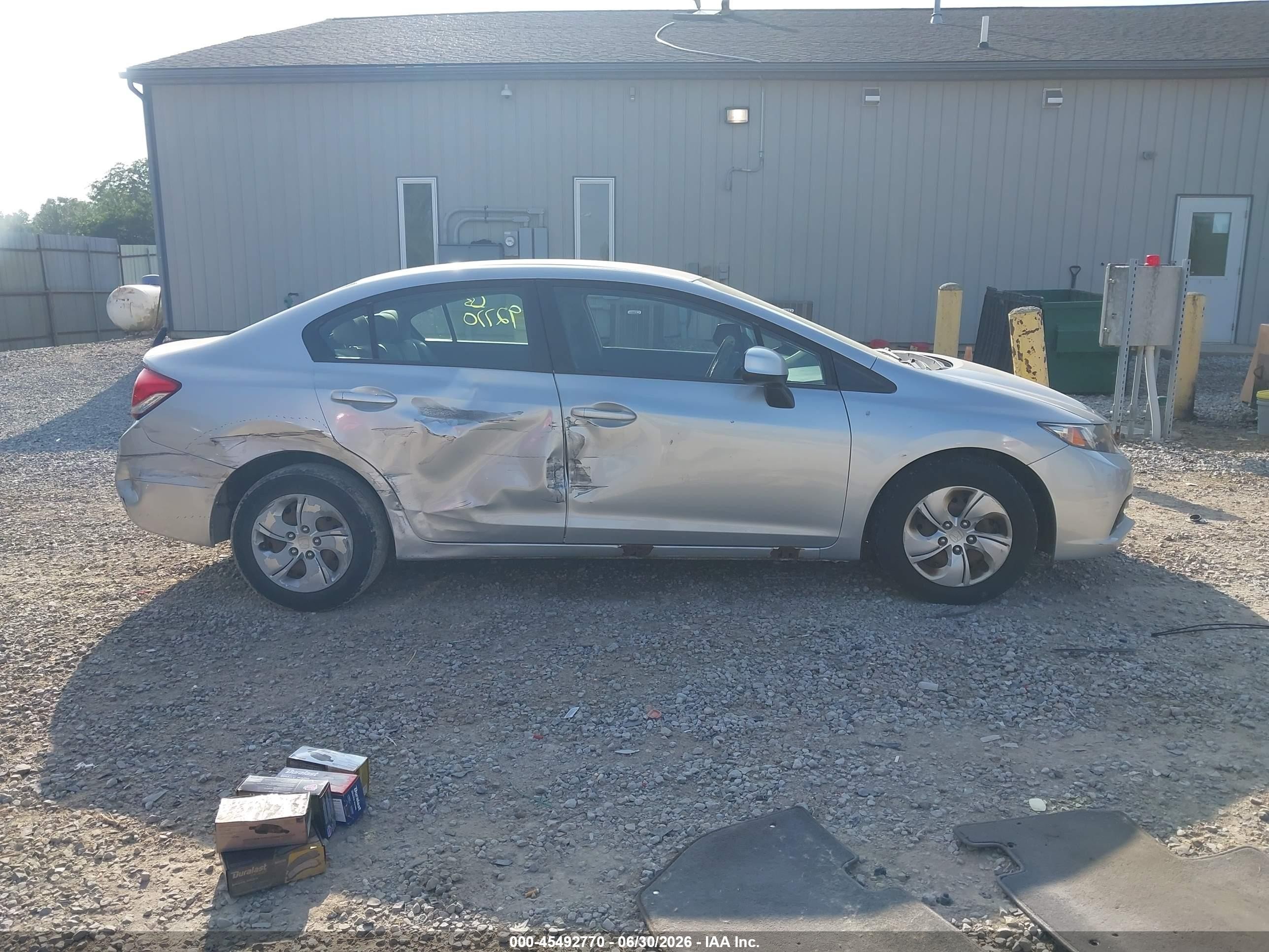 2013 Honda Civic Lx Silver vin: 19XFB2F56DE069274