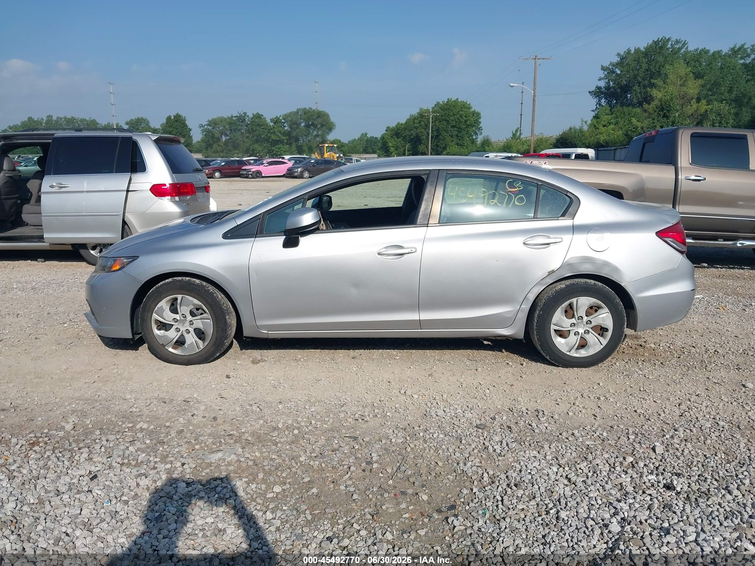 2013 Honda Civic Lx Silver vin: 19XFB2F56DE069274