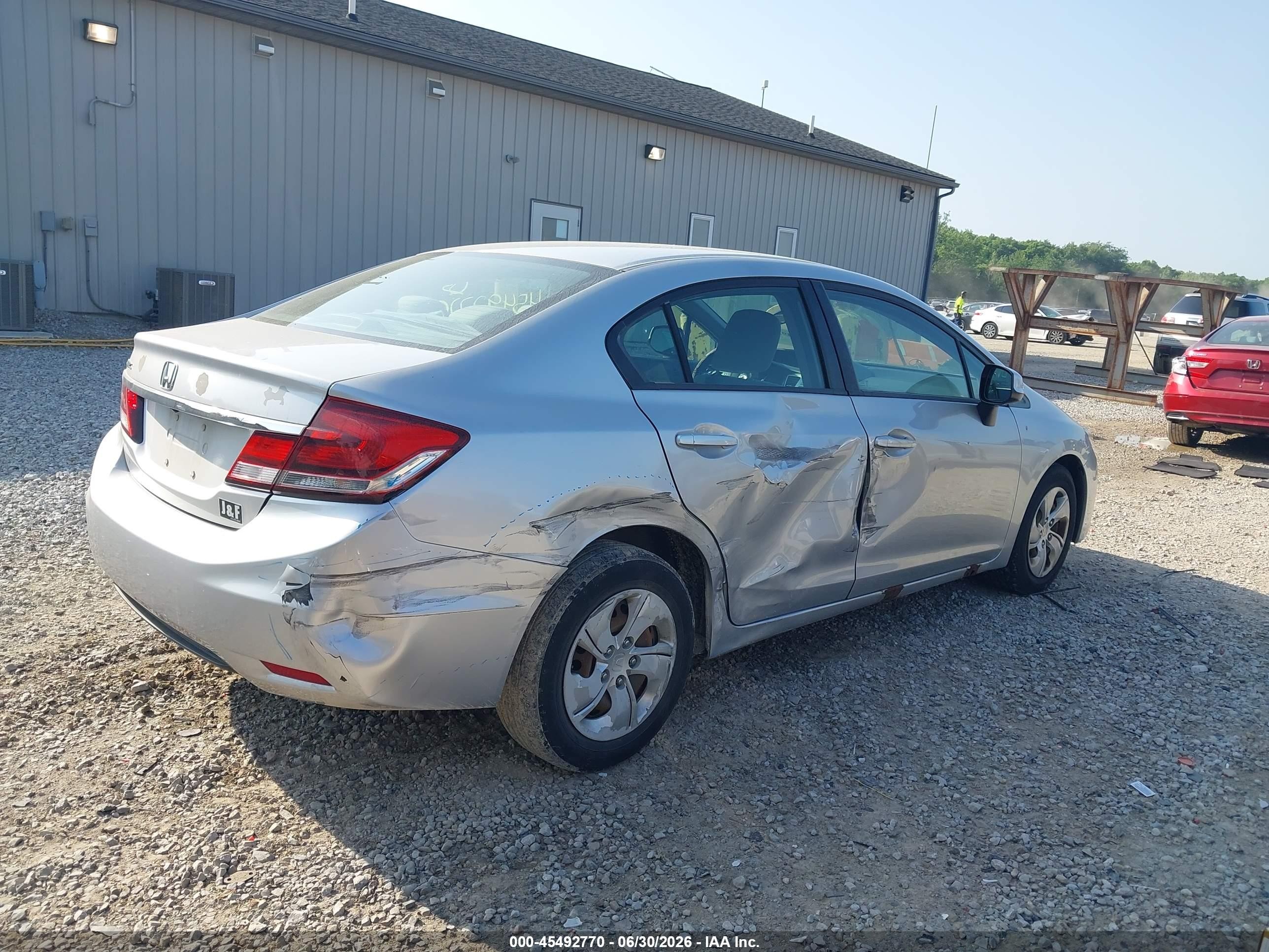 2013 Honda Civic Lx Silver vin: 19XFB2F56DE069274