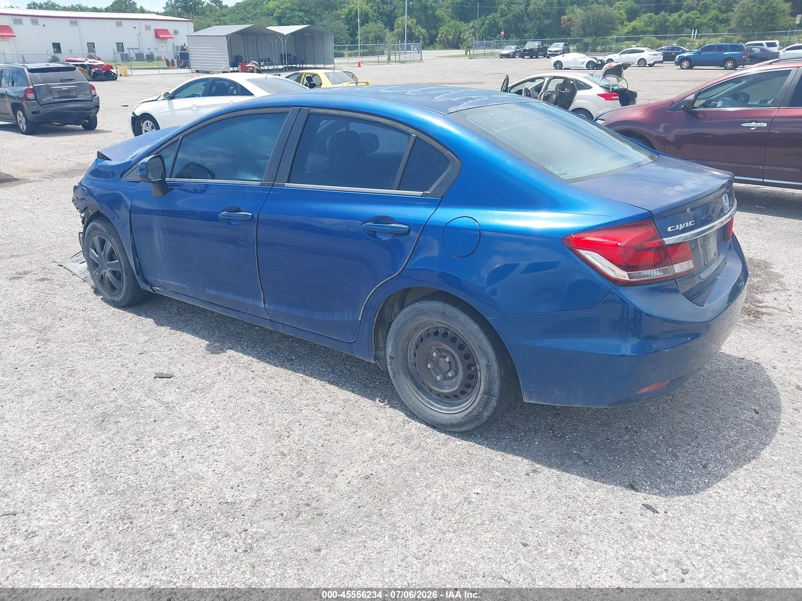 2013 Honda Civic Lx Dark Blue vin: 19XFB2F56DE079285