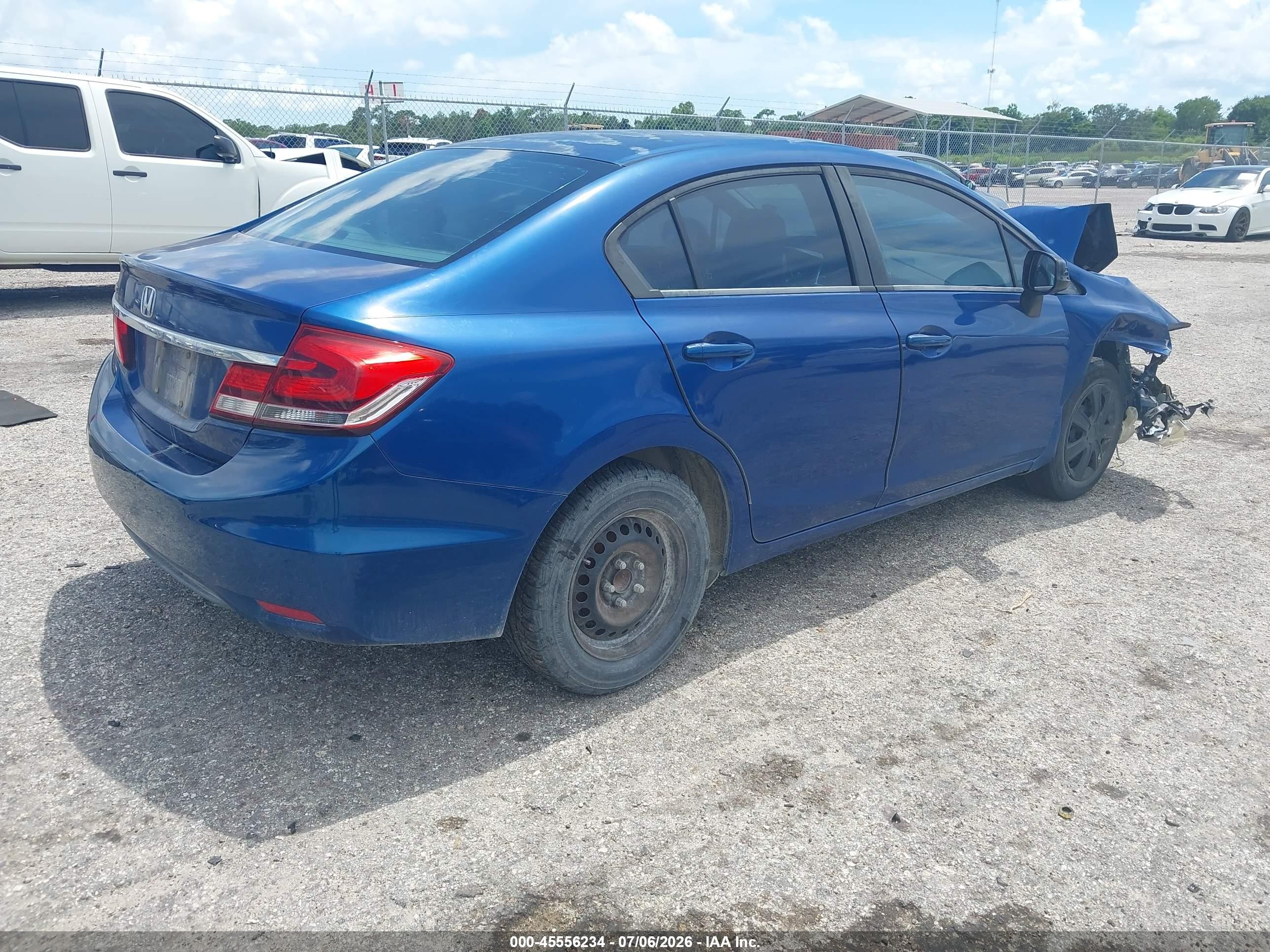 2013 Honda Civic Lx Dark Blue vin: 19XFB2F56DE079285