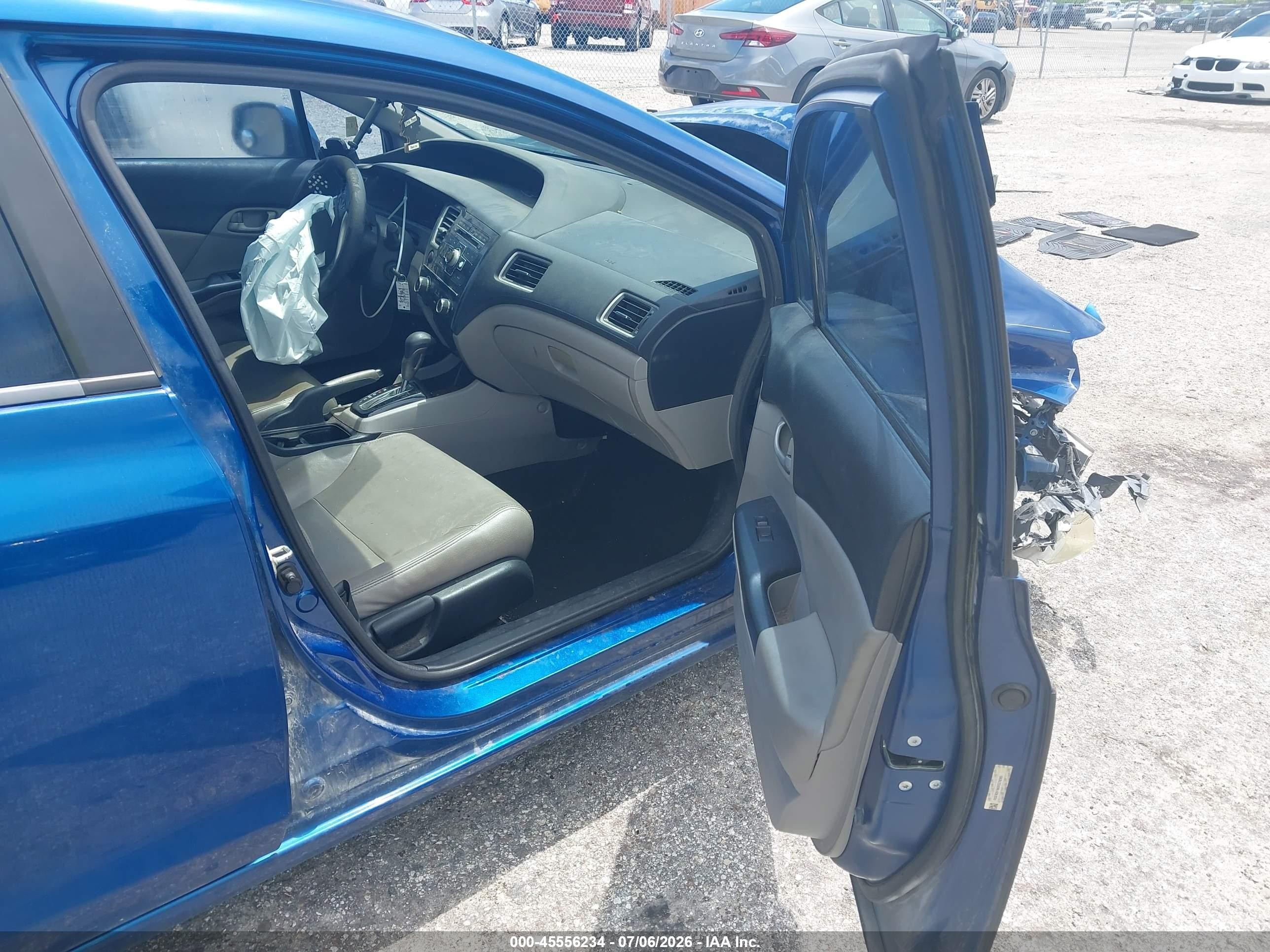 2013 Honda Civic Lx Dark Blue vin: 19XFB2F56DE079285
