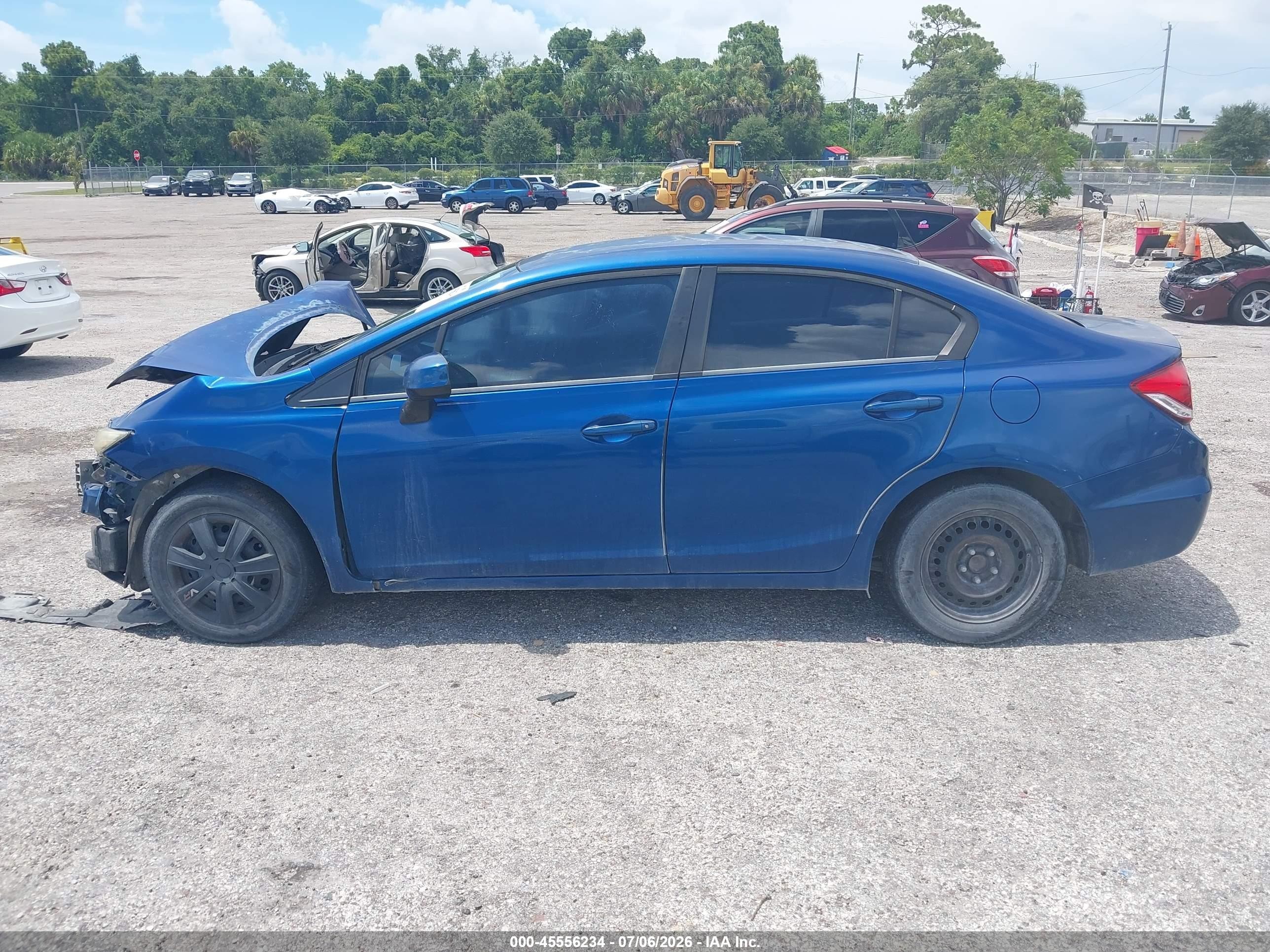 2013 Honda Civic Lx Dark Blue vin: 19XFB2F56DE079285