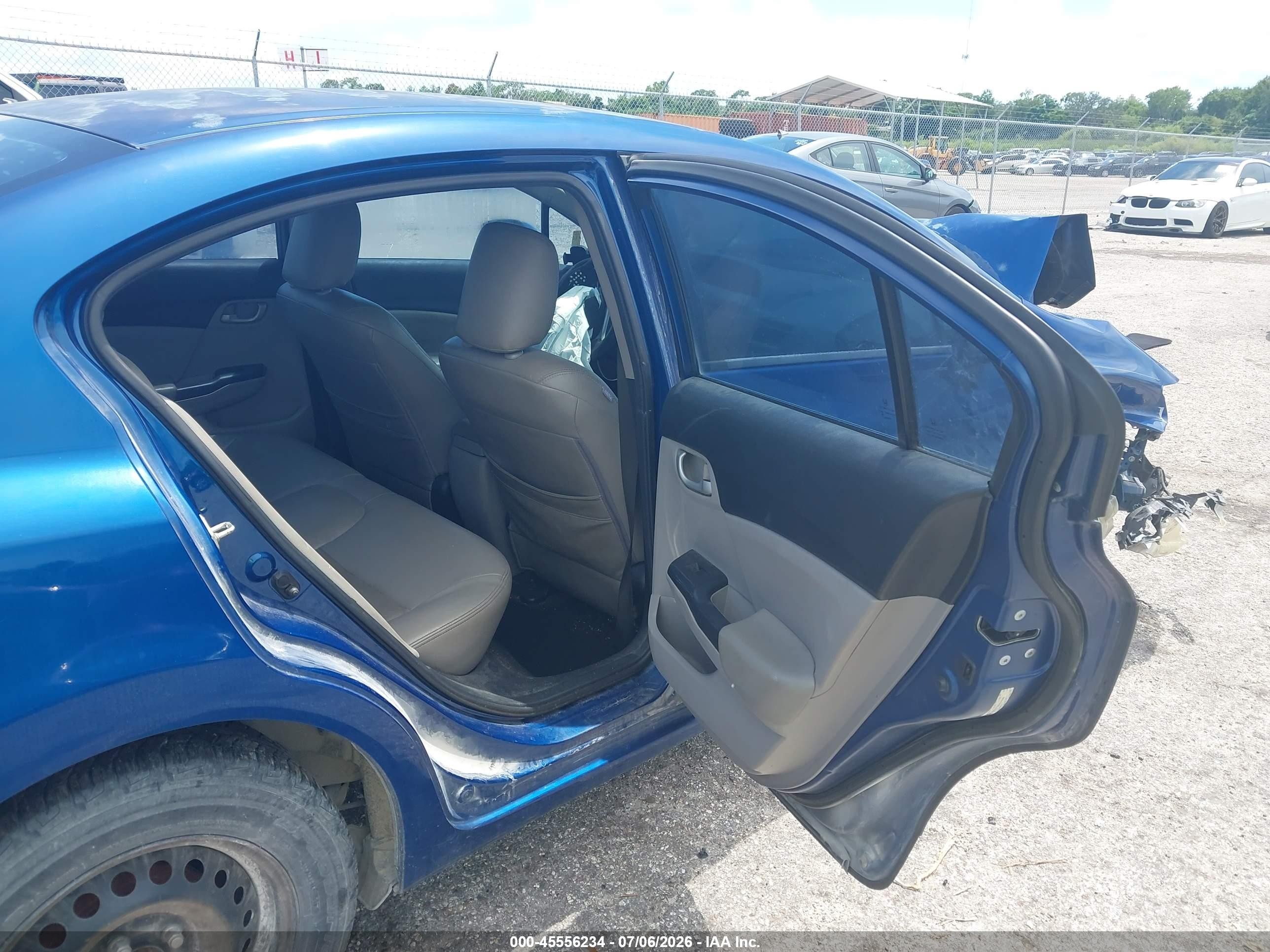 2013 Honda Civic Lx Dark Blue vin: 19XFB2F56DE079285