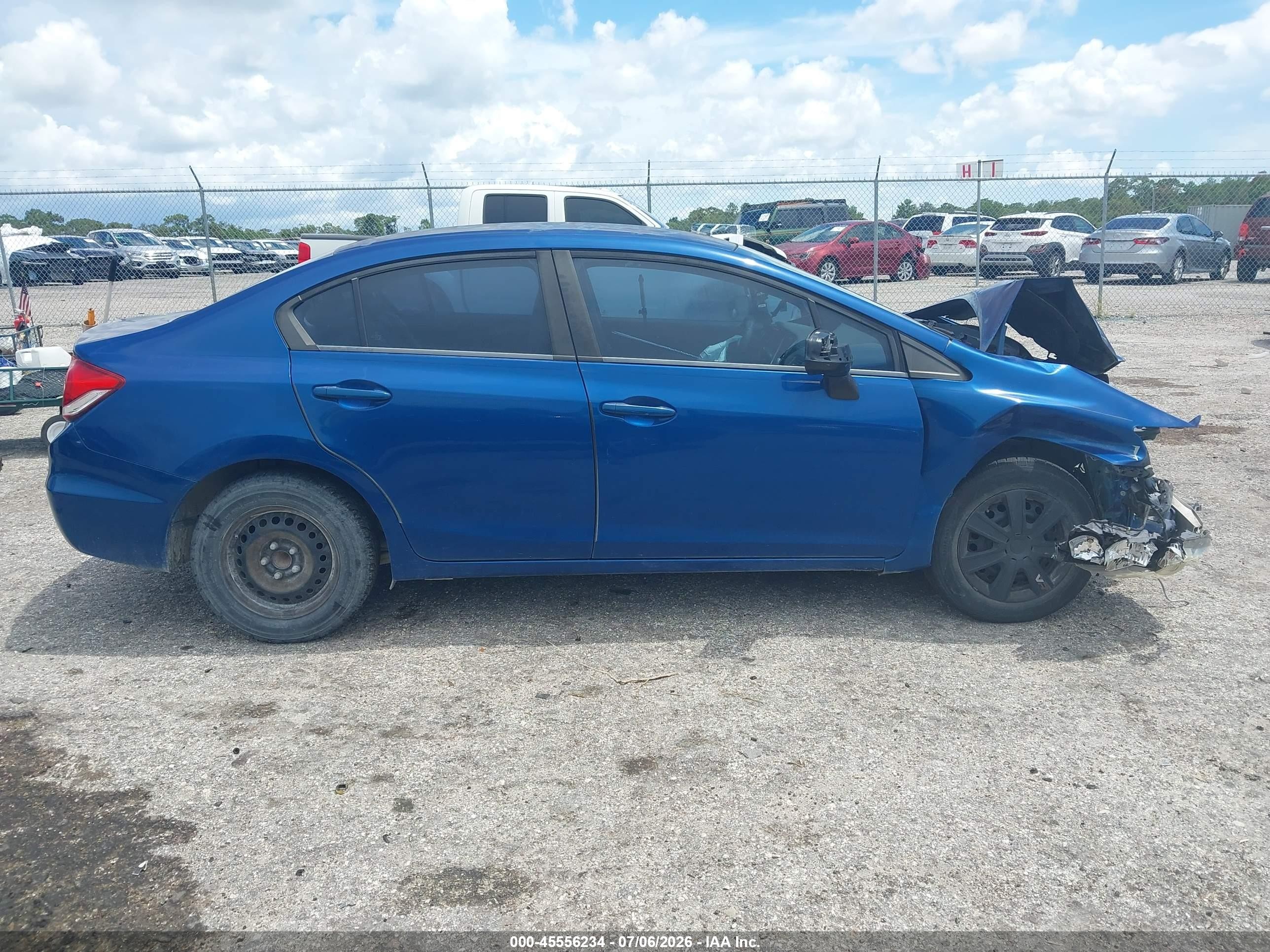2013 Honda Civic Lx Dark Blue vin: 19XFB2F56DE079285