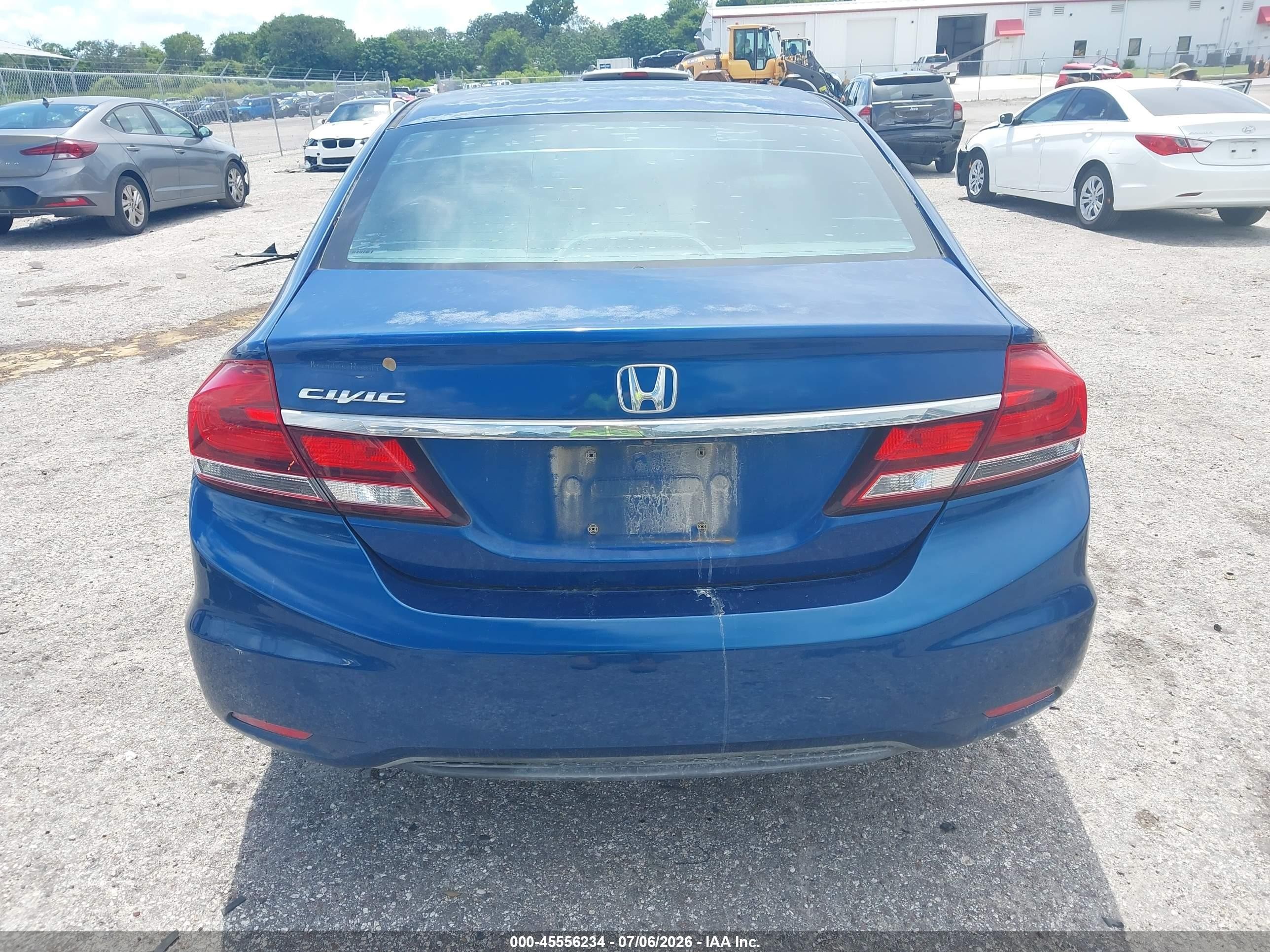 2013 Honda Civic Lx Dark Blue vin: 19XFB2F56DE079285