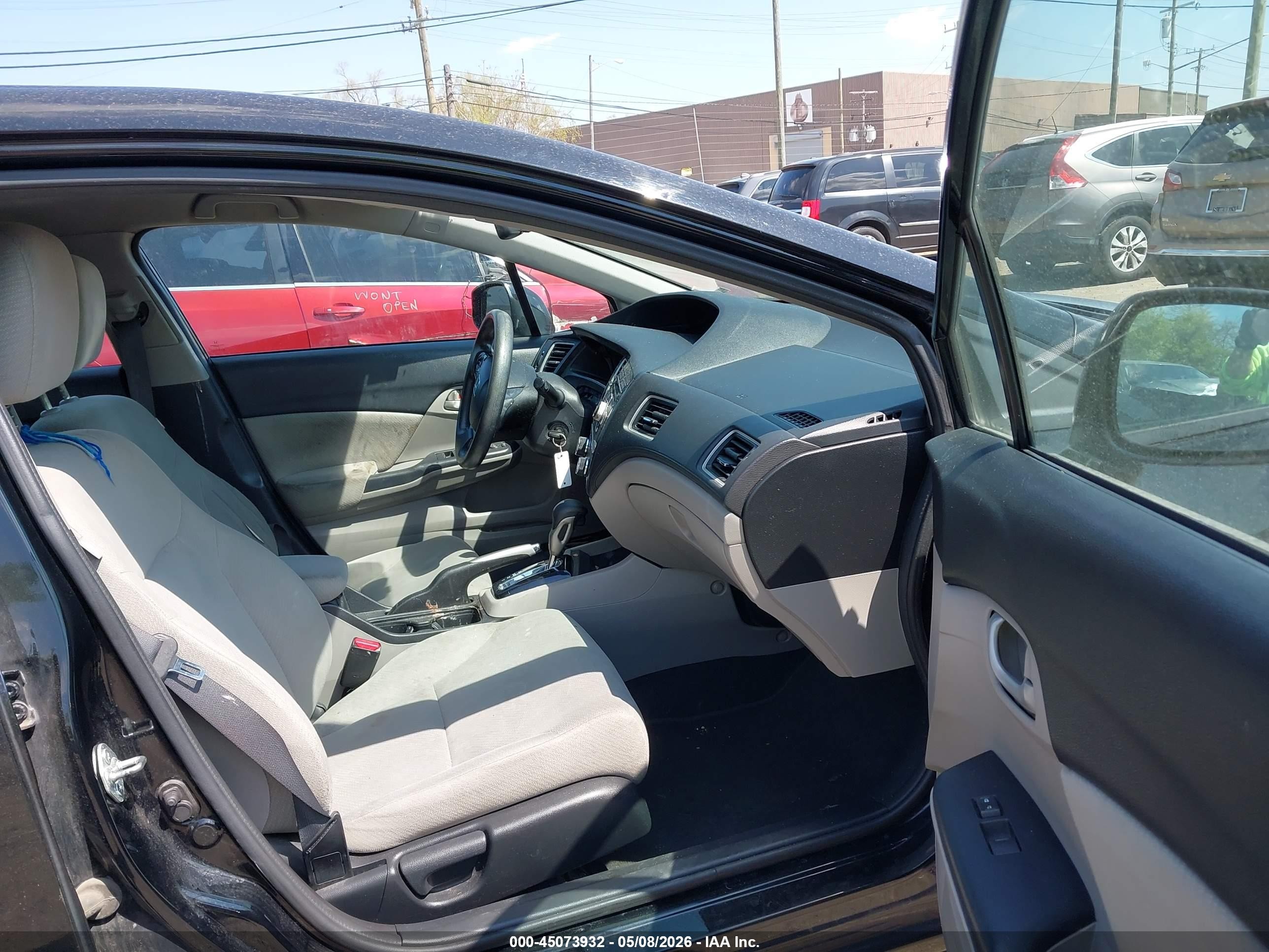 2013 Honda Civic Lx Black vin: 19XFB2F56DE081201