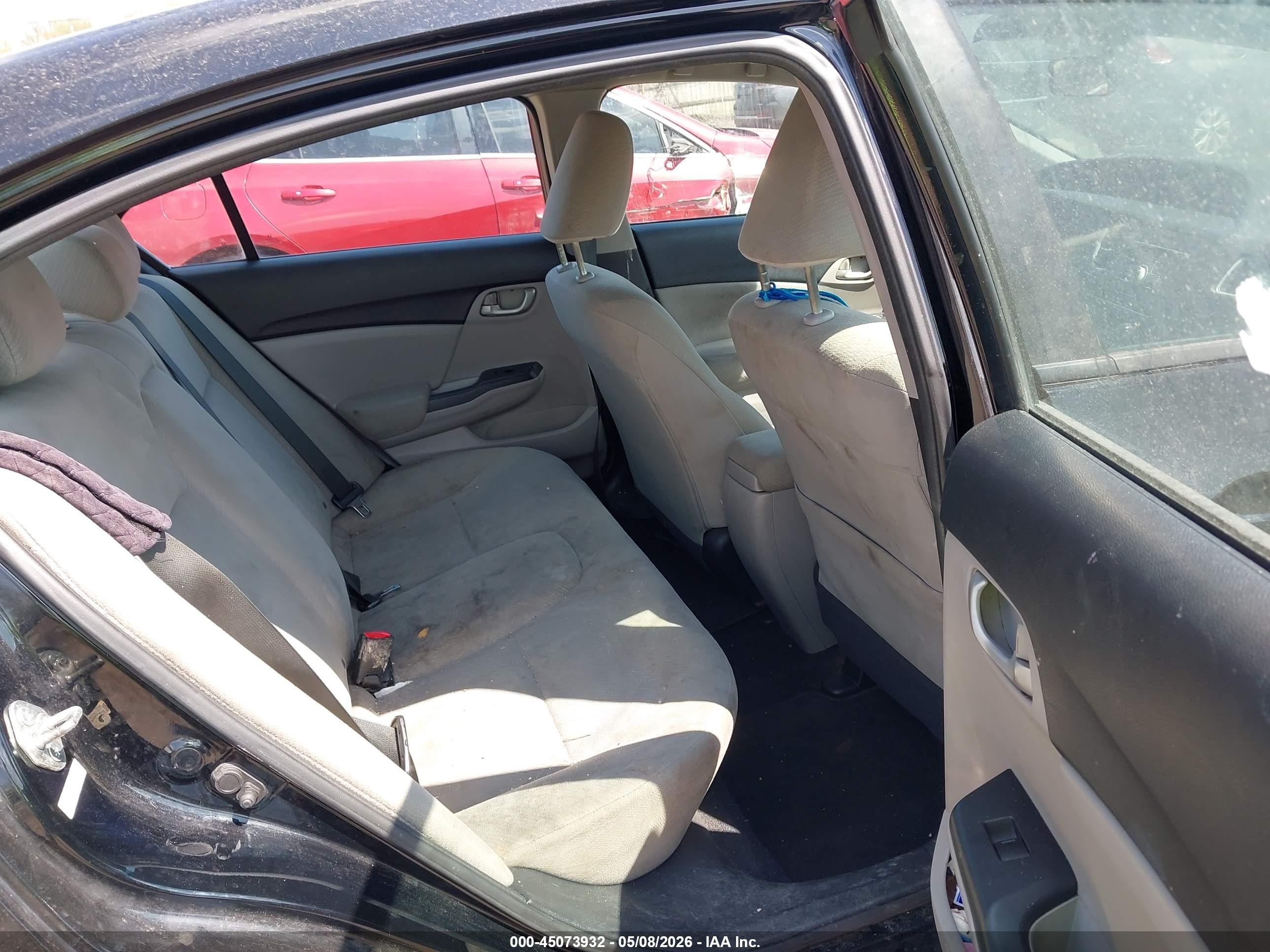 2013 Honda Civic Lx Black vin: 19XFB2F56DE081201