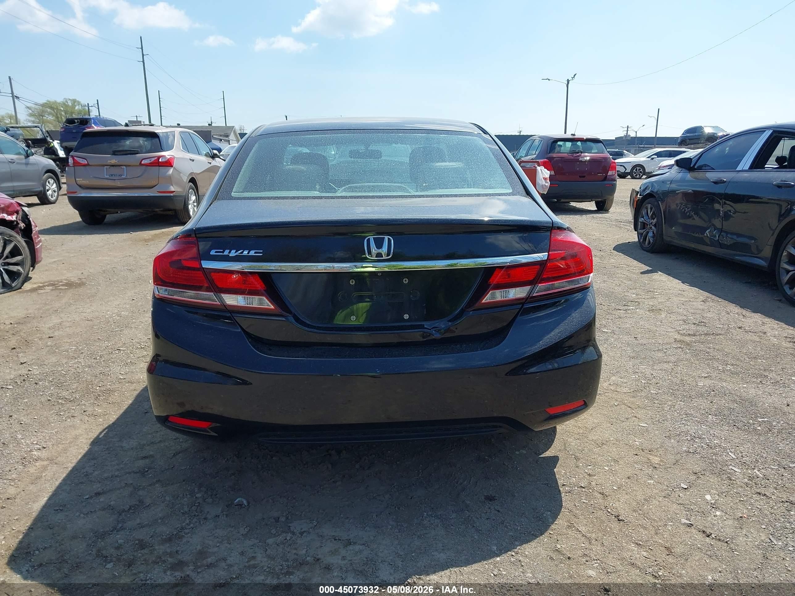2013 Honda Civic Lx Black vin: 19XFB2F56DE081201