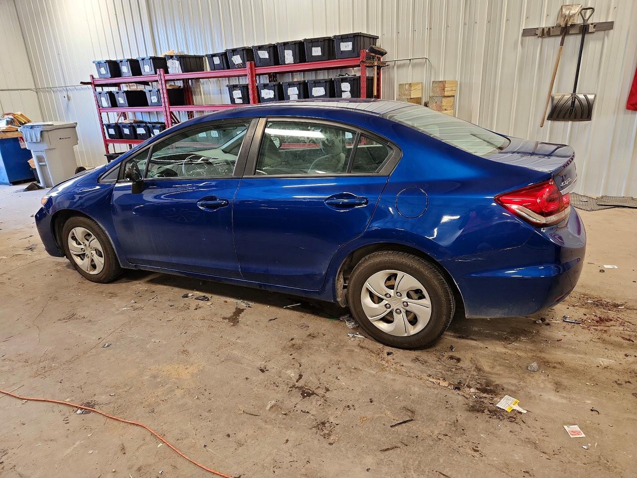 2013 Honda Civic Lx Blue vin: 19XFB2F56DE084955
