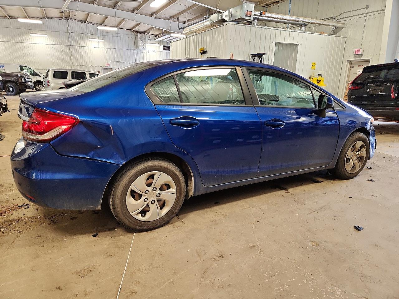 2013 Honda Civic Lx Blue vin: 19XFB2F56DE084955