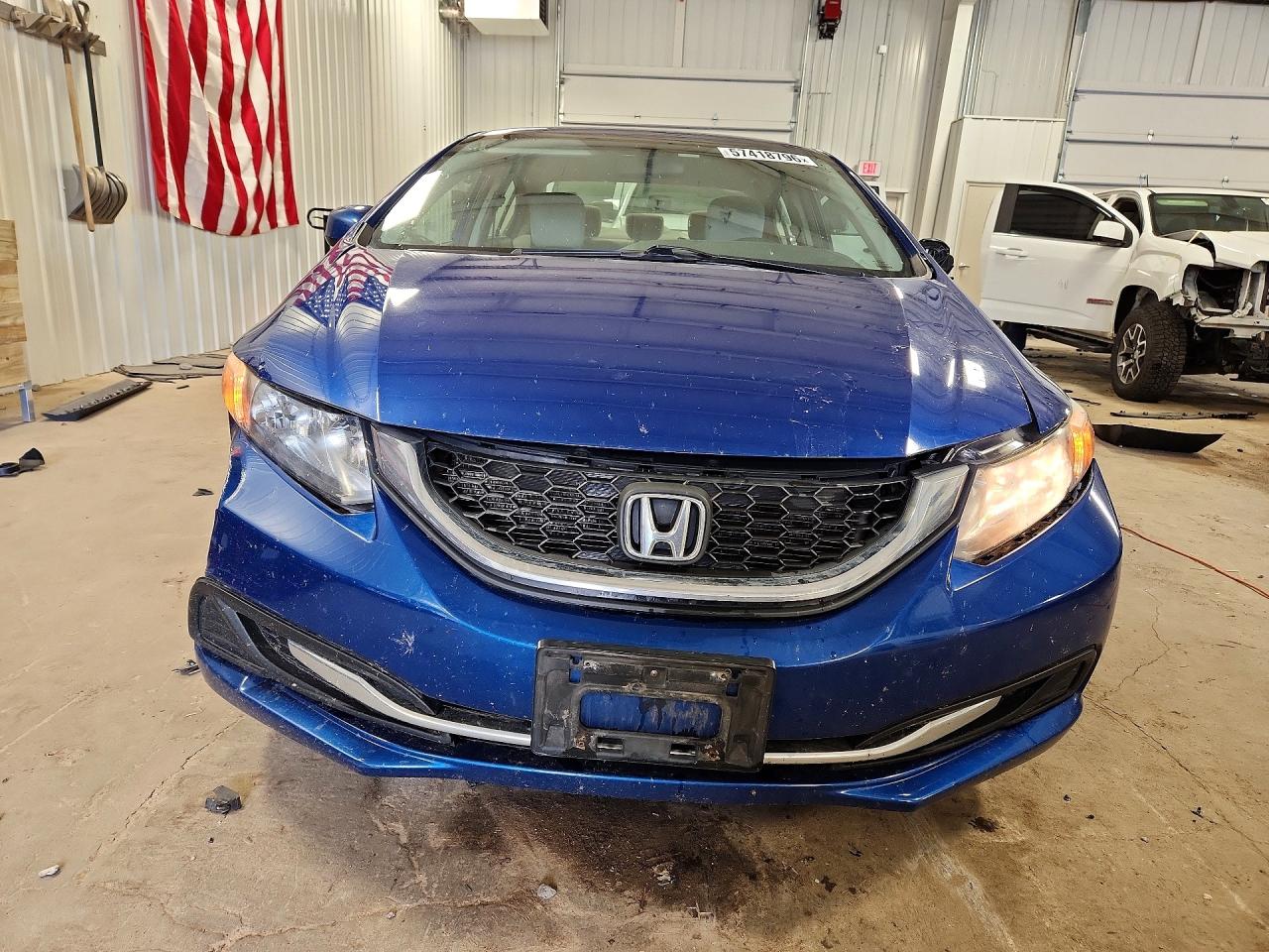 2013 Honda Civic Lx Blue vin: 19XFB2F56DE084955