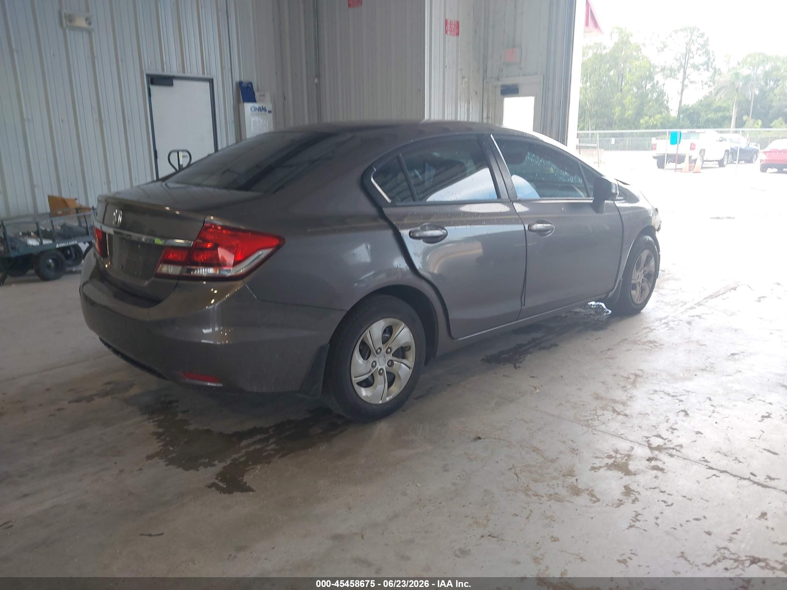 2013 Honda Civic Lx Gray vin: 19XFB2F56DE088584