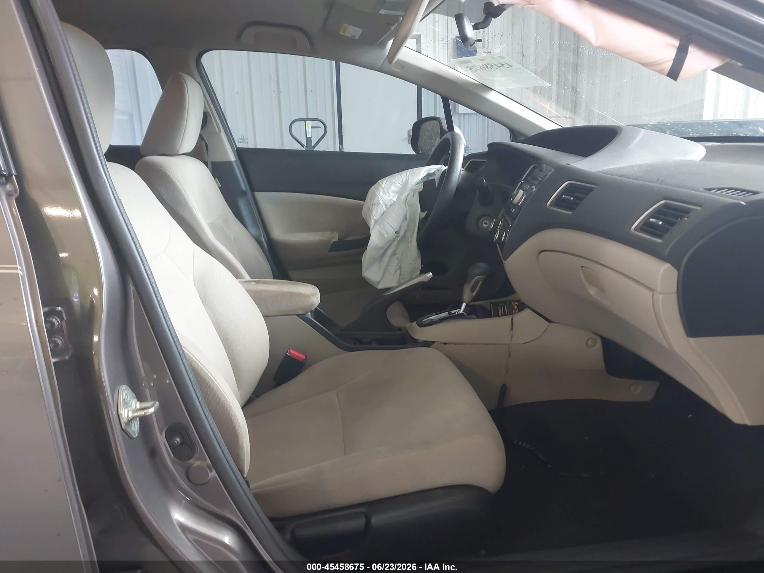 2013 Honda Civic Lx Gray vin: 19XFB2F56DE088584