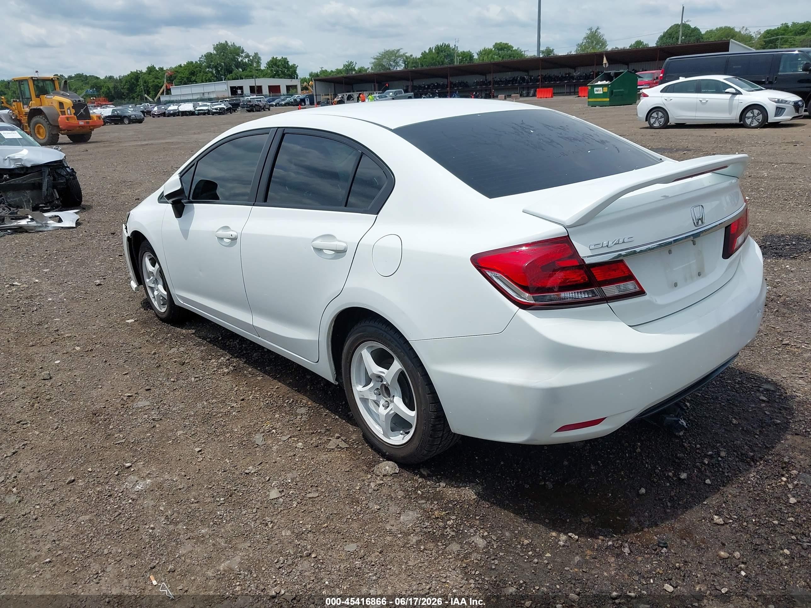 2013 Honda Civic Lx White vin: 19XFB2F56DE094451