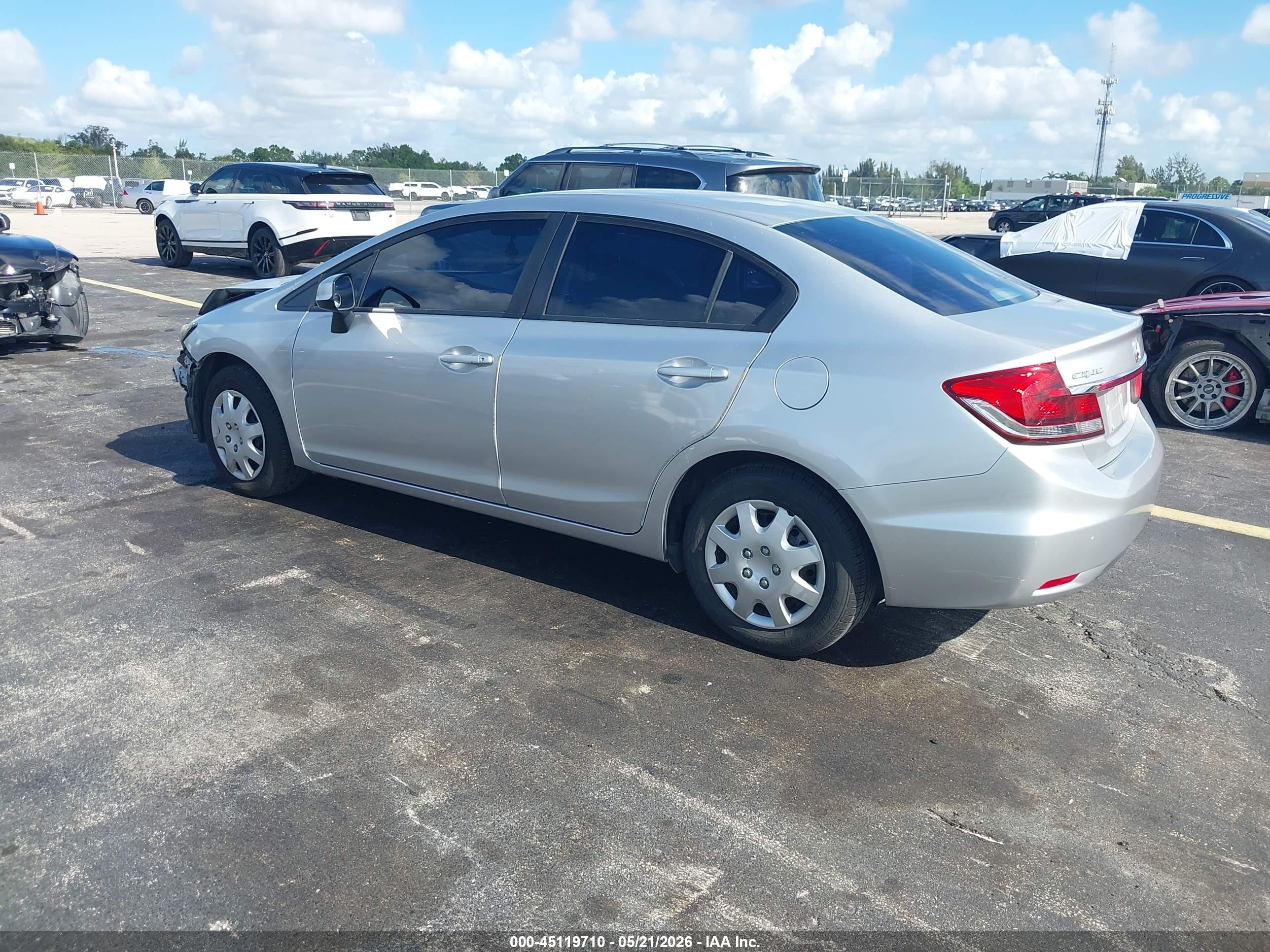 2013 Honda Civic Lx Серый vin: 19XFB2F56DE094708