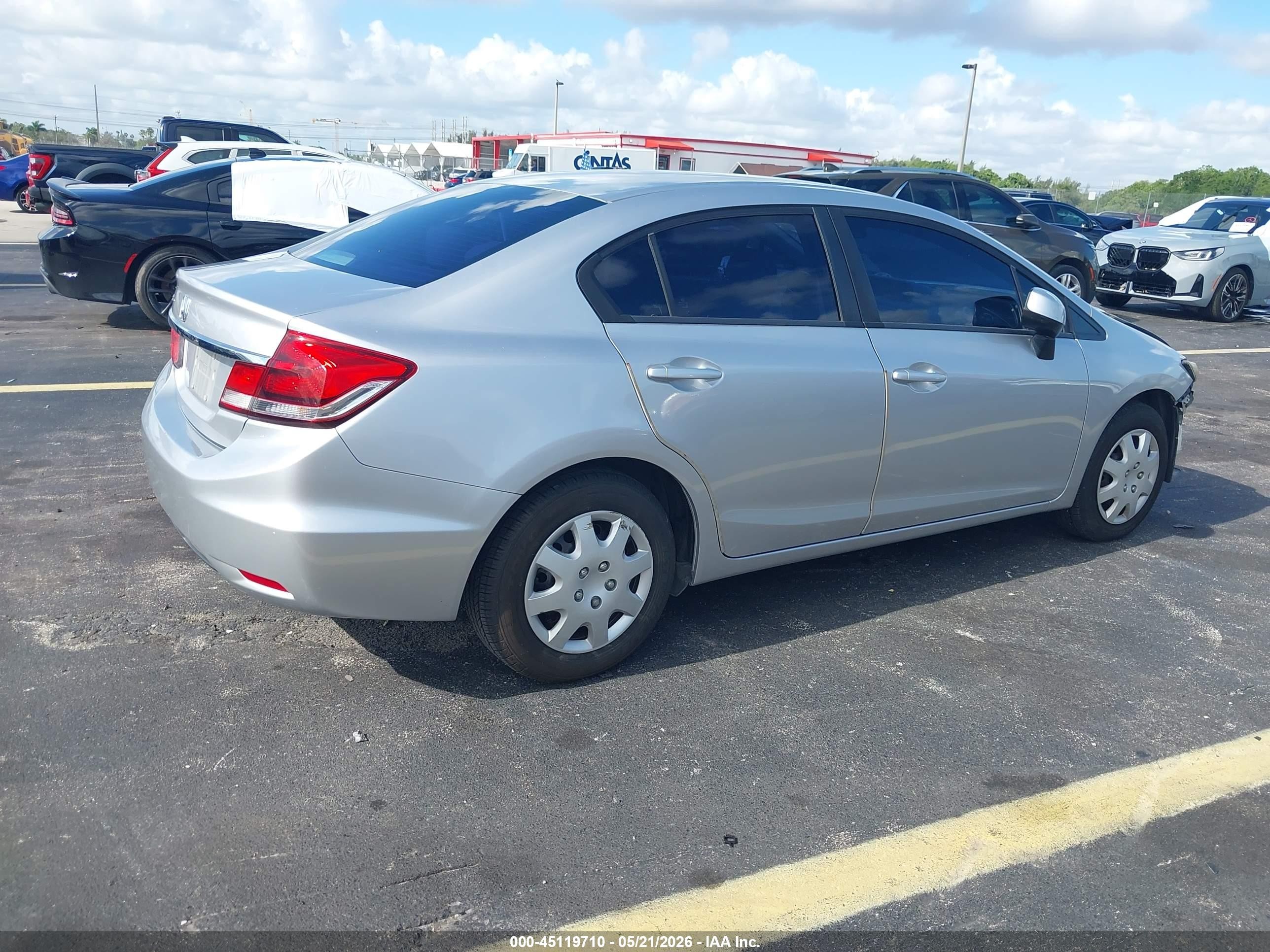 2013 Honda Civic Lx Серый vin: 19XFB2F56DE094708
