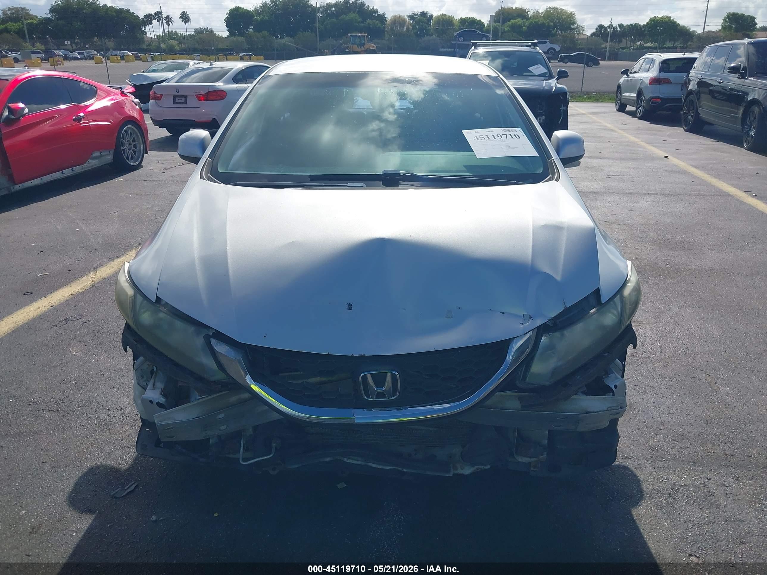 2013 Honda Civic Lx Серый vin: 19XFB2F56DE094708