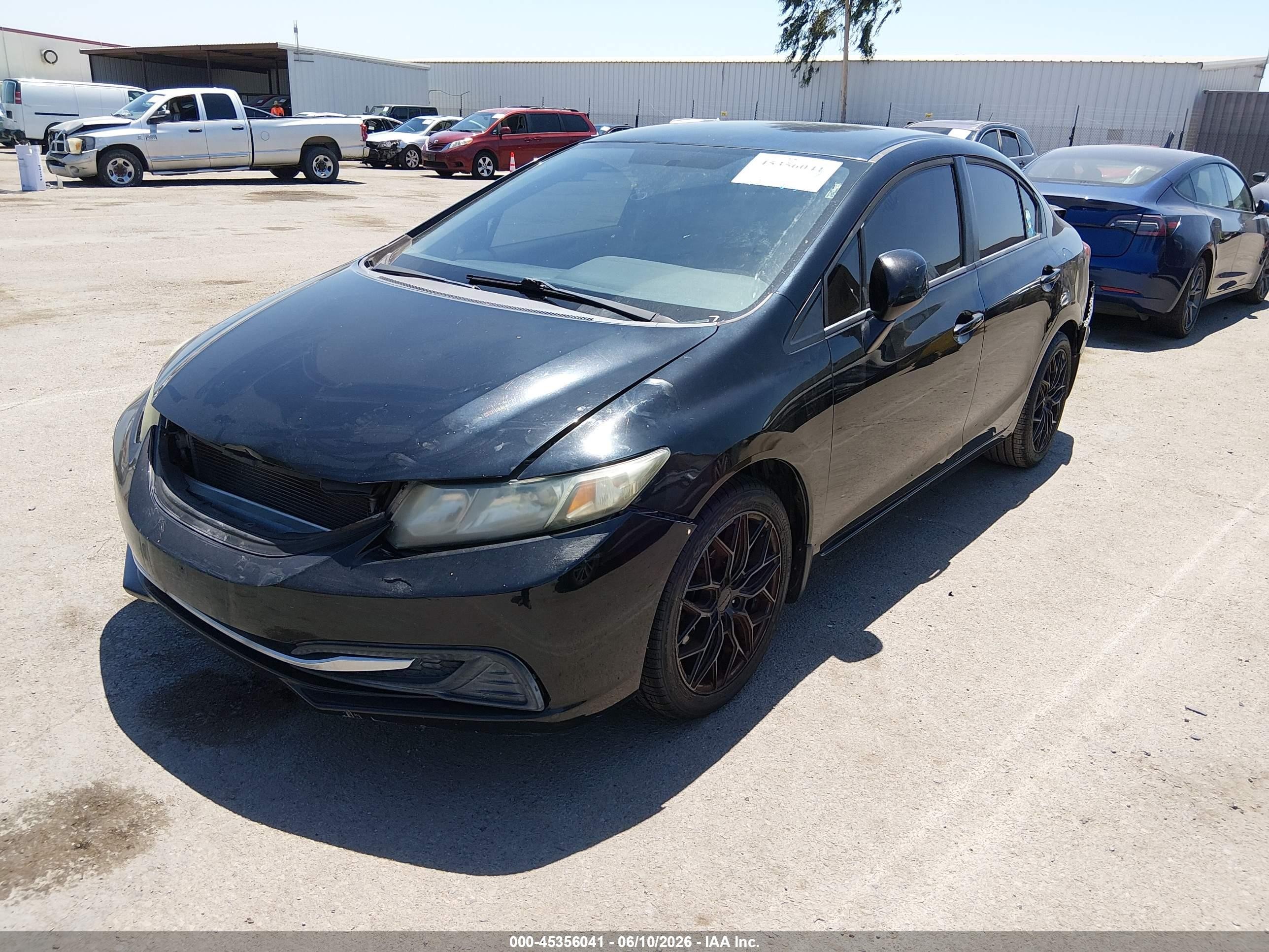 2013 Honda Civic Lx Black vin: 19XFB2F56DE205645