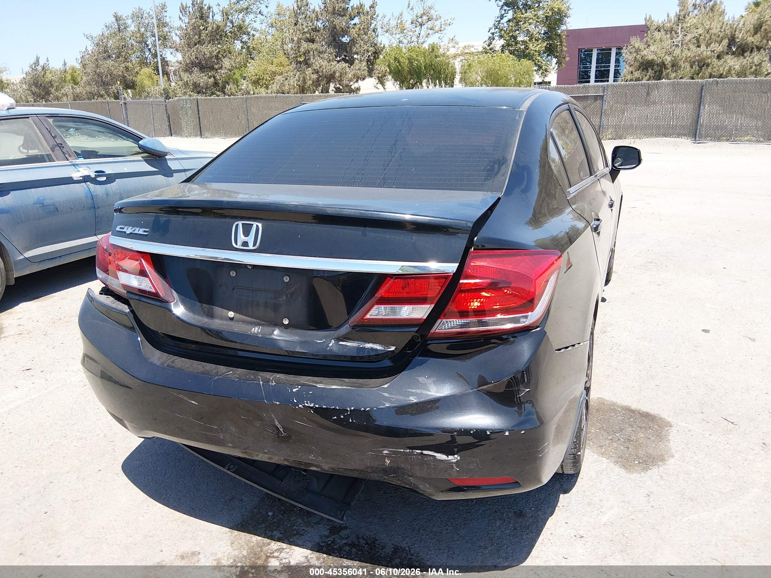 2013 Honda Civic Lx Black vin: 19XFB2F56DE205645