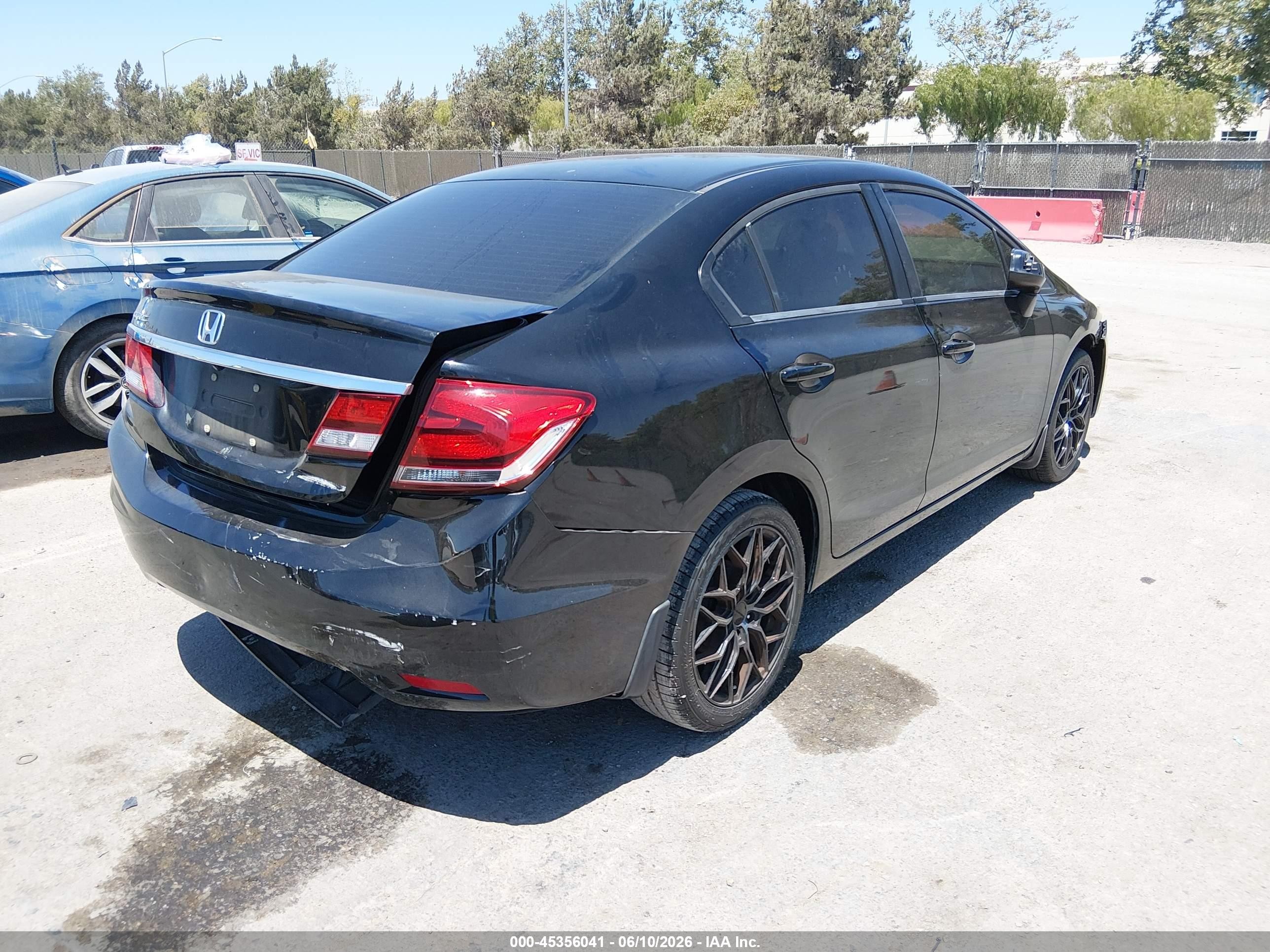 2013 Honda Civic Lx Black vin: 19XFB2F56DE205645