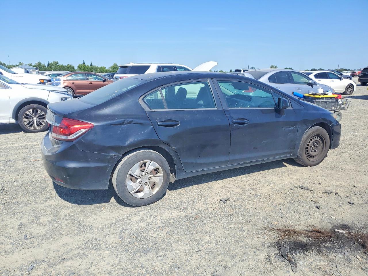 2013 Honda Civic Lx Black vin: 19XFB2F56DE232117