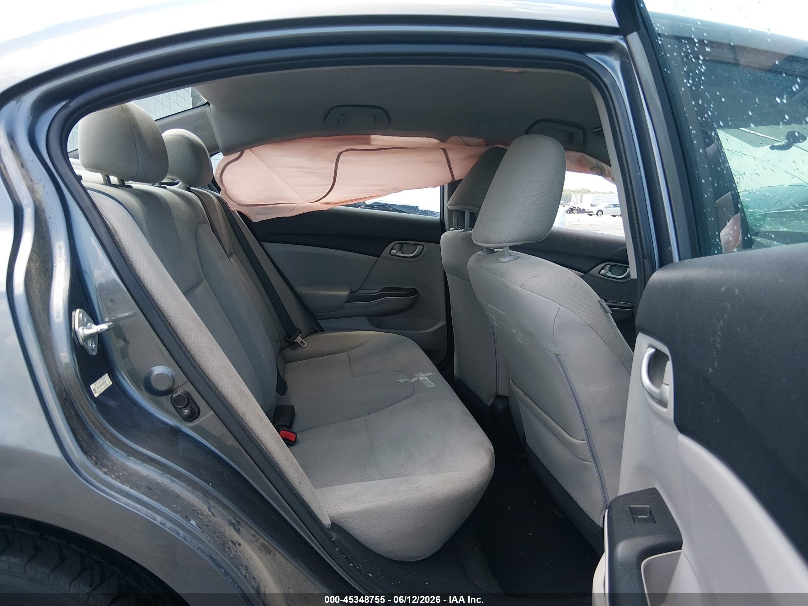 2013 Honda Civic Lx Gray vin: 19XFB2F56DE237107