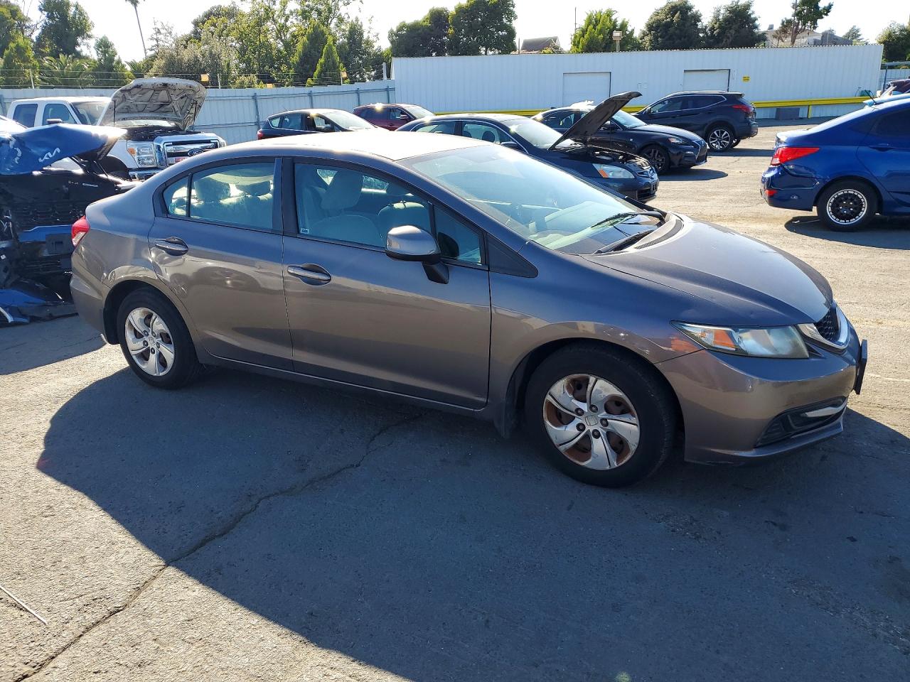 2013 Honda Civic Lx Gray vin: 19XFB2F56DE245725